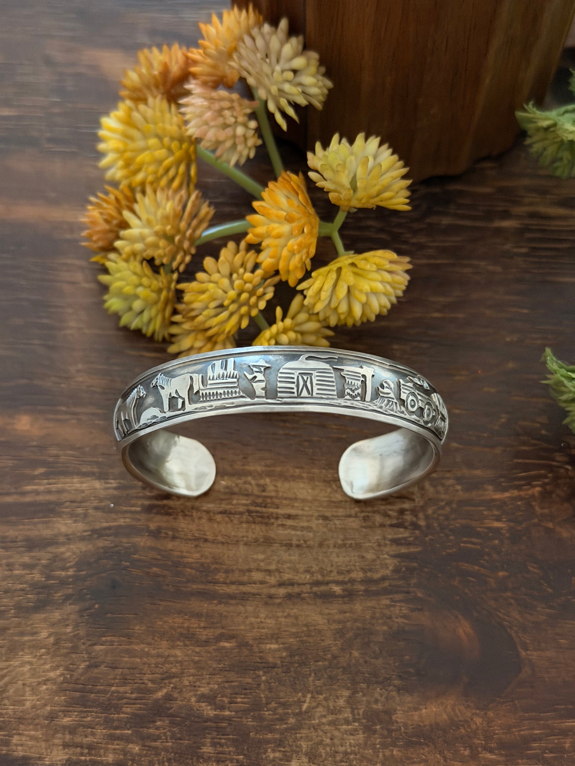 Navajo Made Sterling Silver Cuff Bracelet
