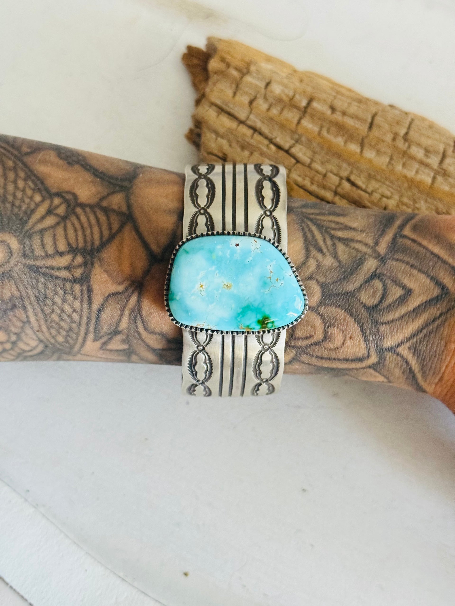LeRoy James Royston Turquoise & Sterling Silver Cuff Bracelet
