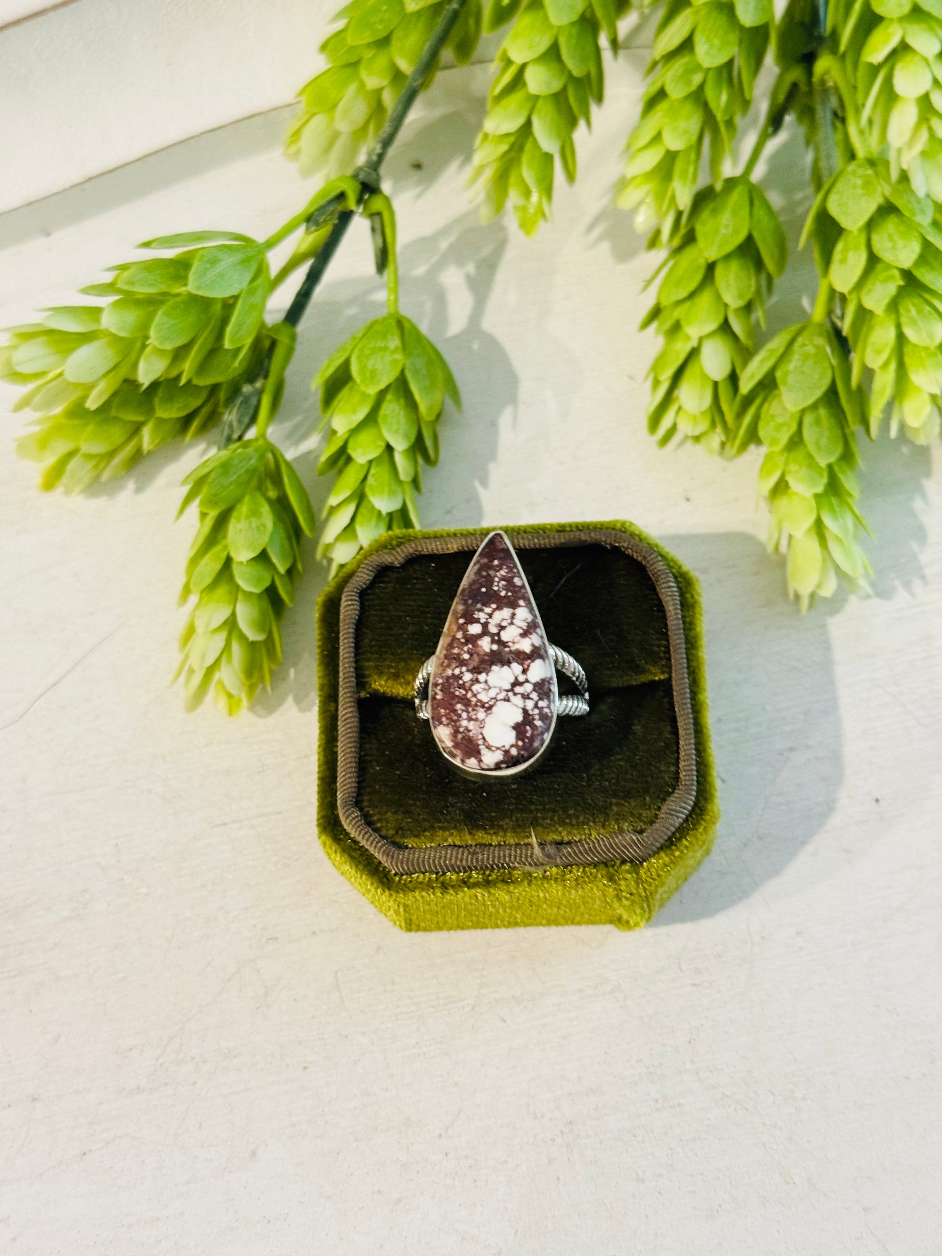 Southwest Made Wild Horse & Sterling Sliver Ring Size 8.75