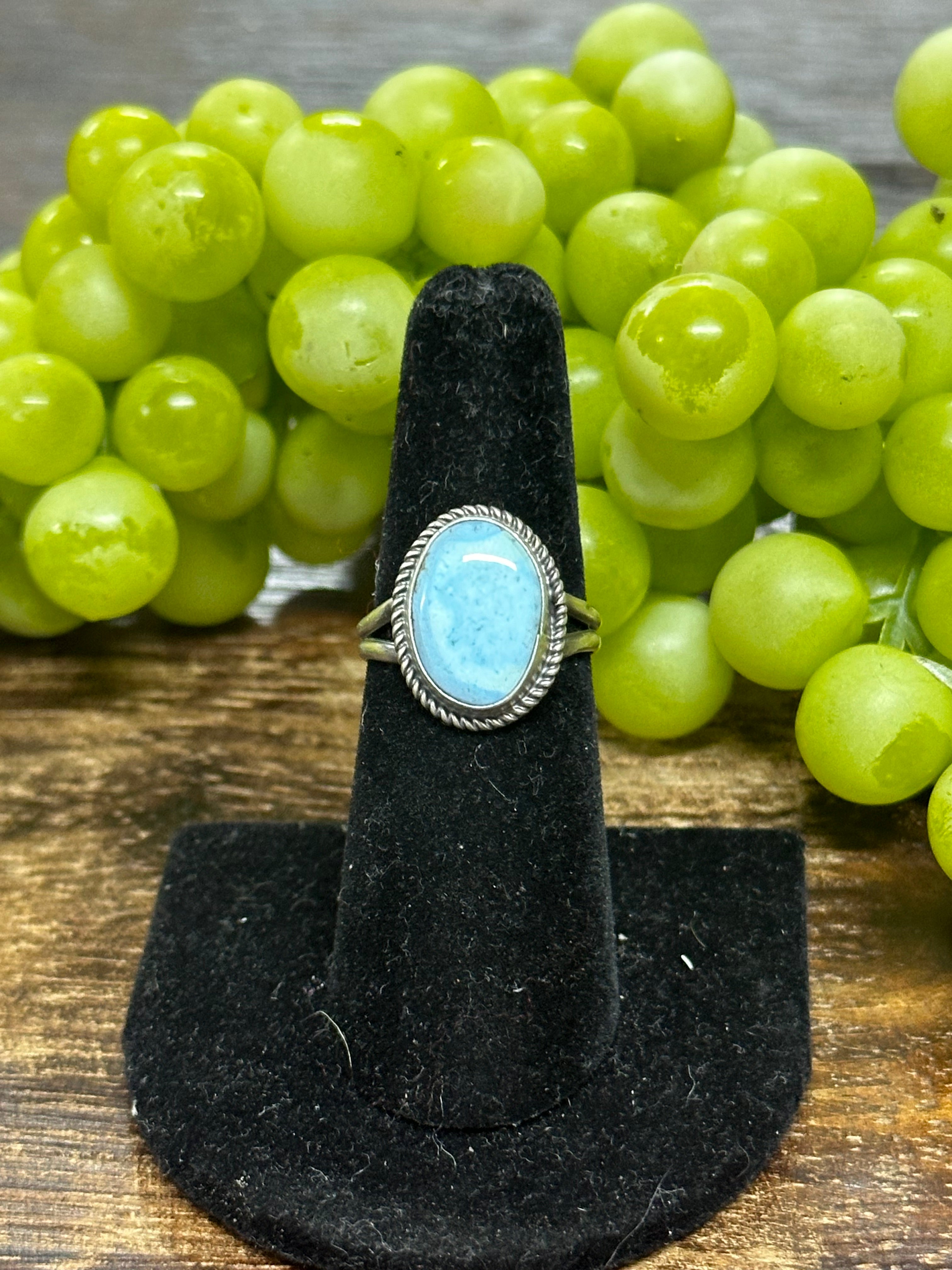 Navajo Made Golden Hills Turquoise & Sterling Silver Ring