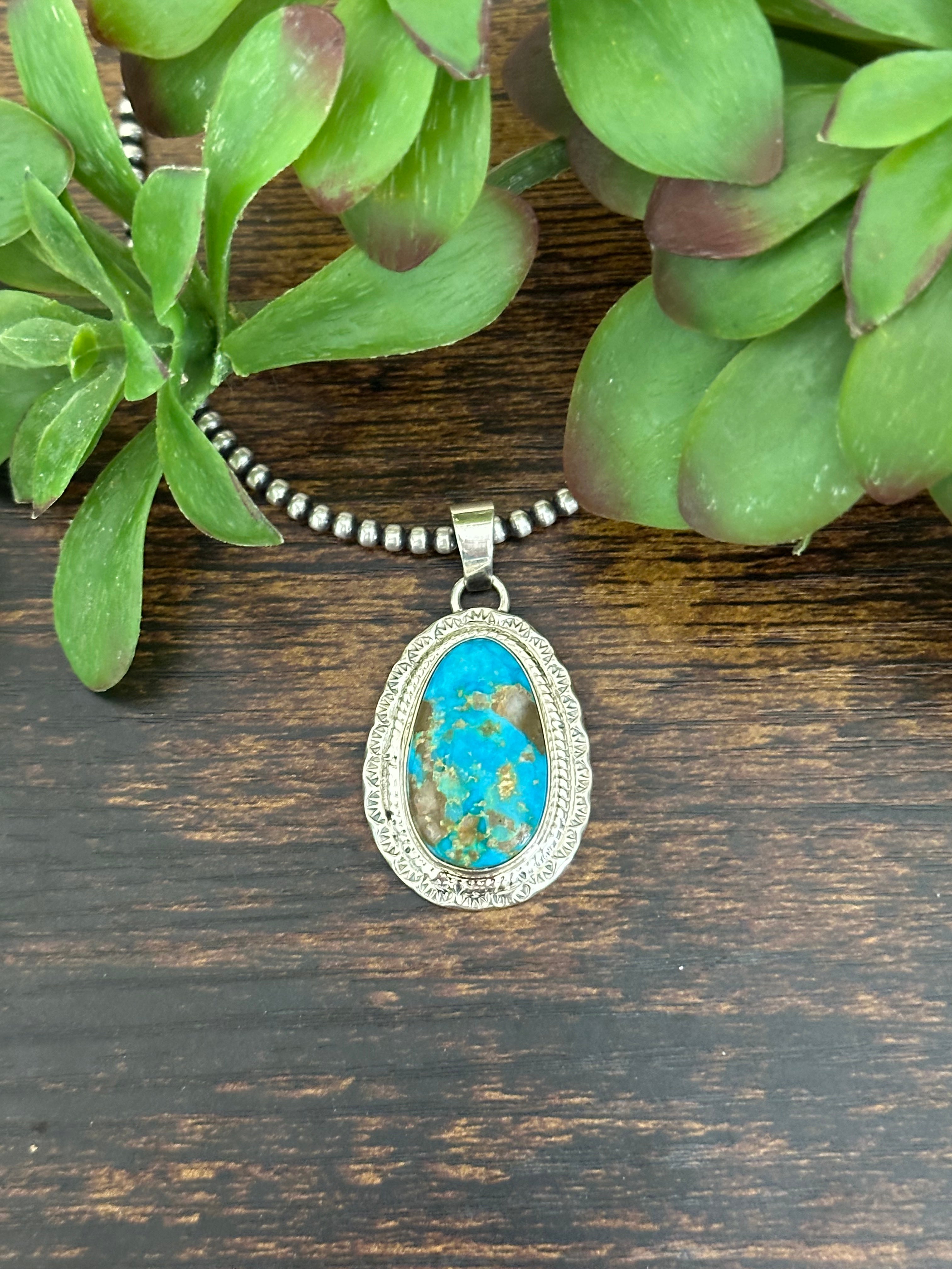 Thomas Francisco Sonoran Mountain Turquoise & Sterling Silver Pendant