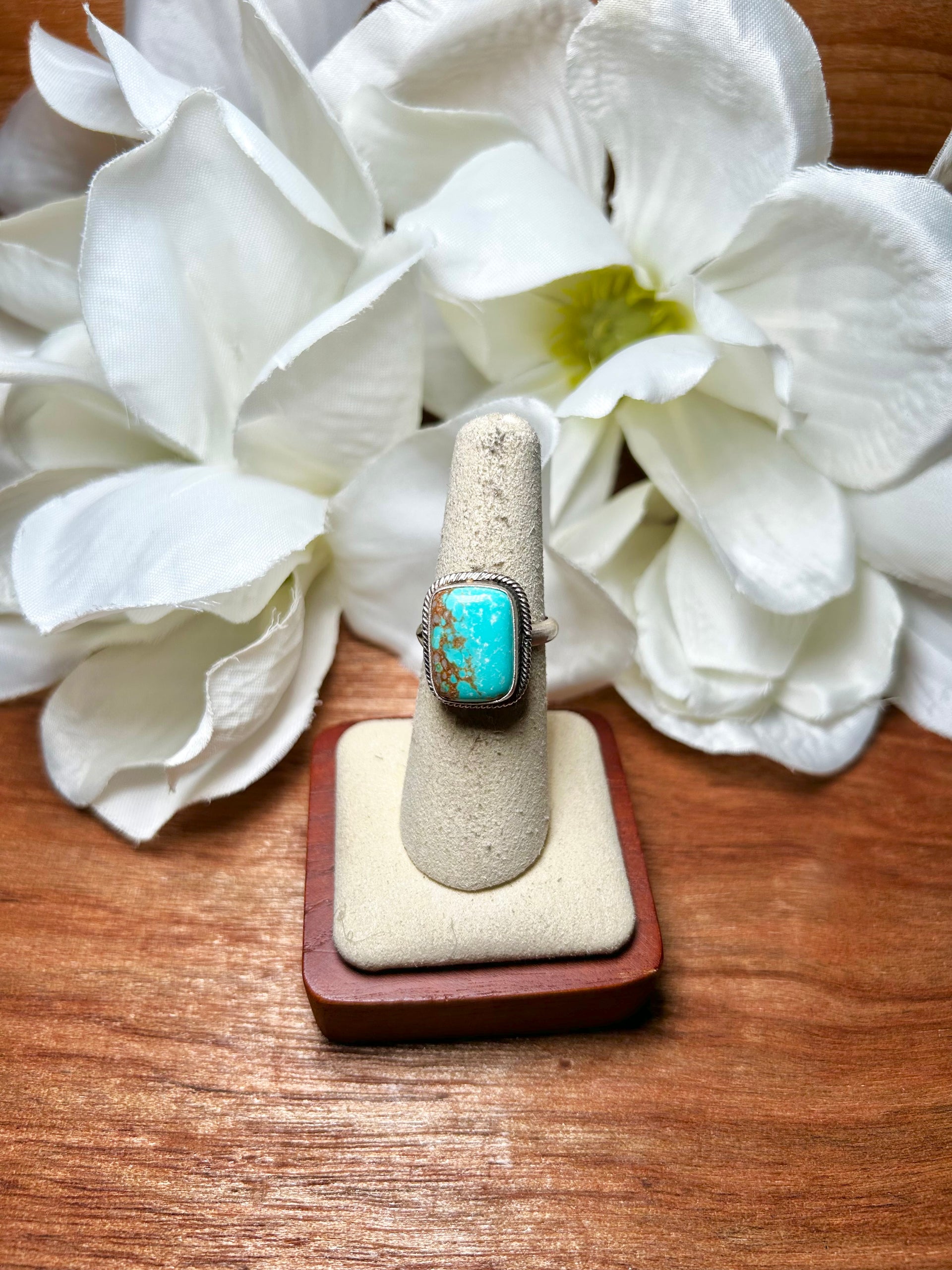 Eli Skeets Royston & Sterling Silver Cluster Adjustable Ring