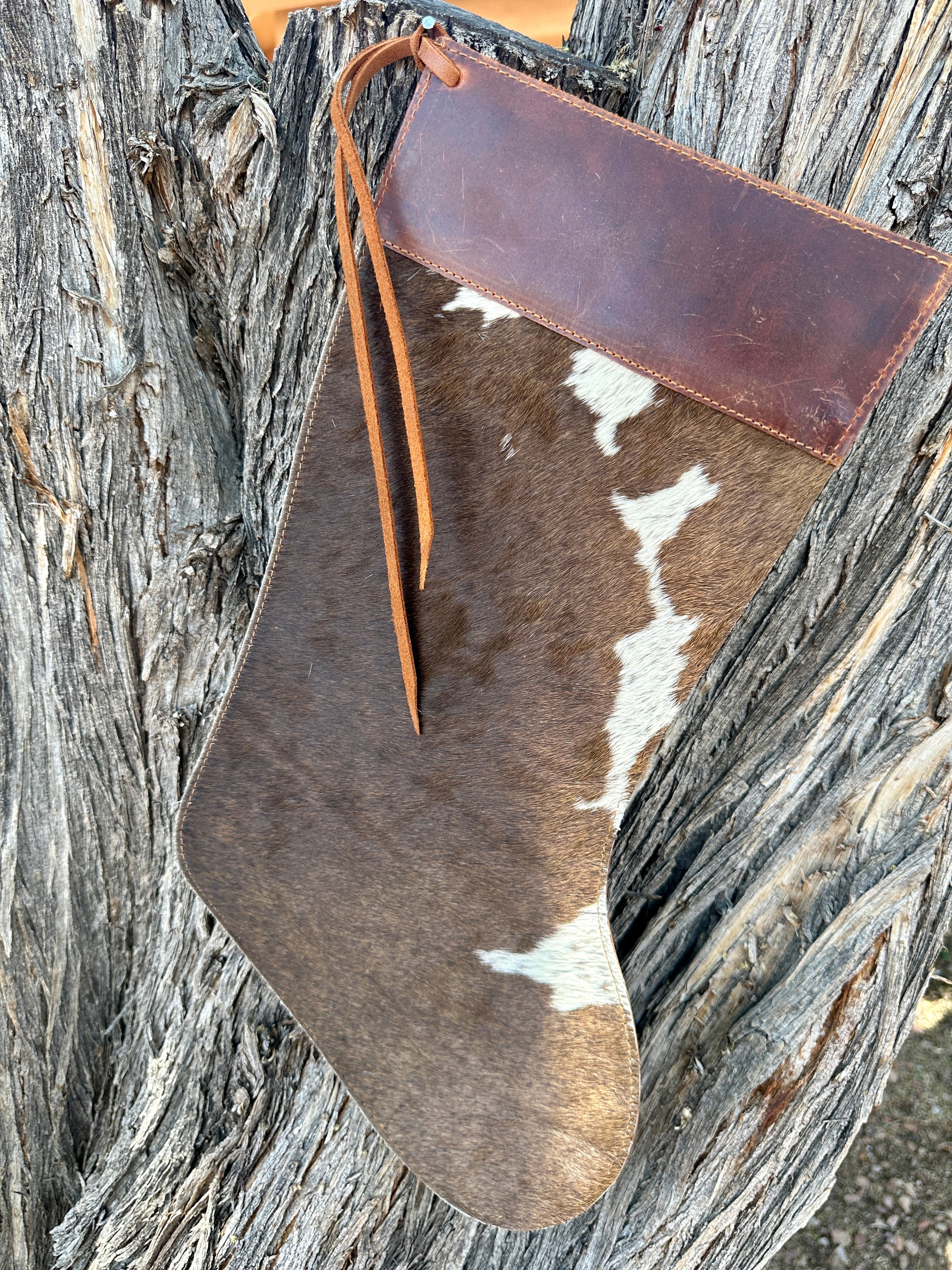 Genuine Tooled Leather Cowhide Stocking