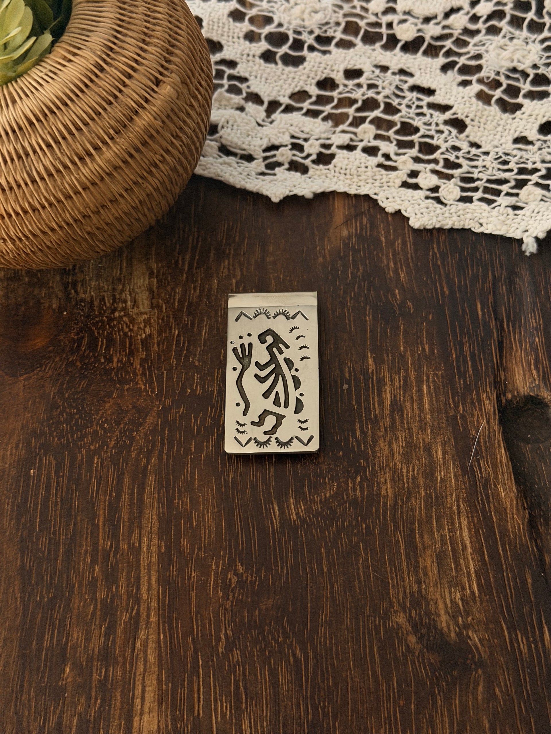 Navajo Made Sterling Silver Money Clip