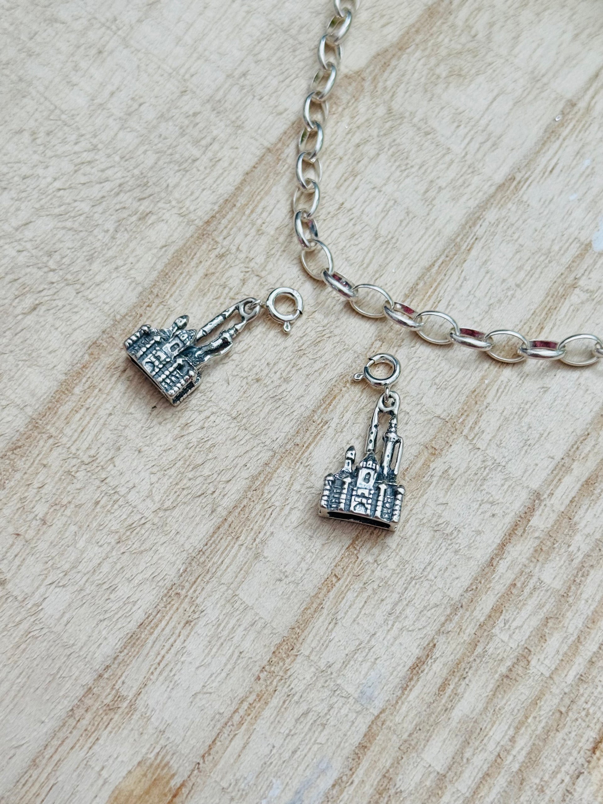 Navajo Made Sterling Silver Castle Cast Charms