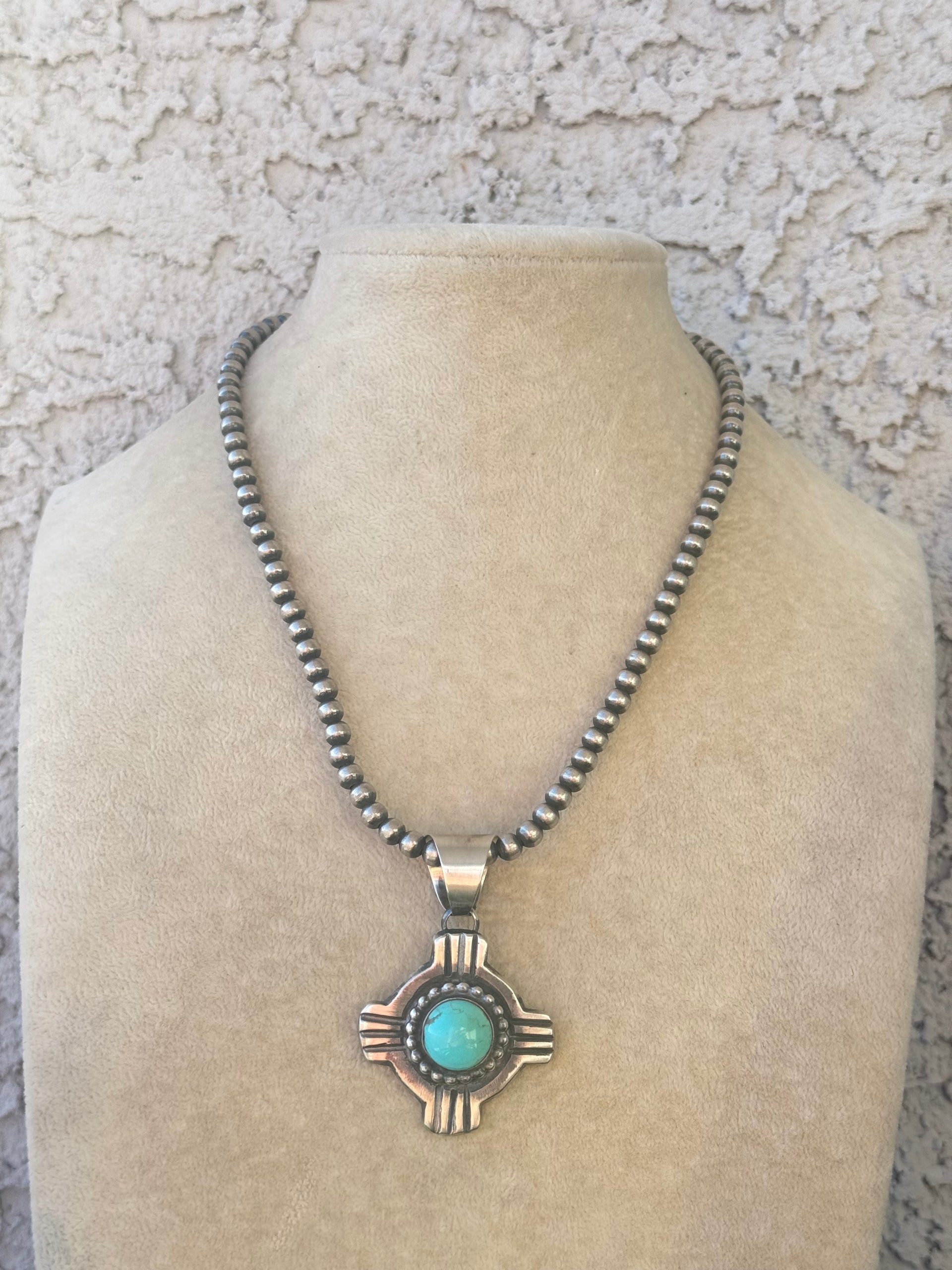 Chimney Butte Kingman Turquoise & Sterling Silver Pendant