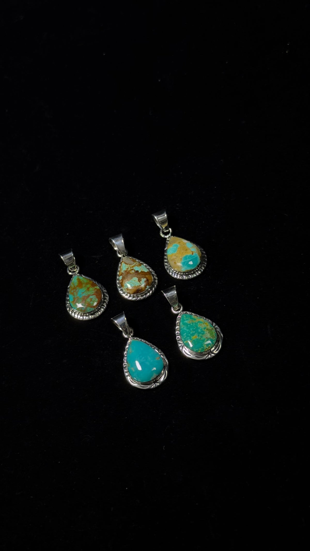 Navajo Made Turquoise & Sterling Silver Pendant