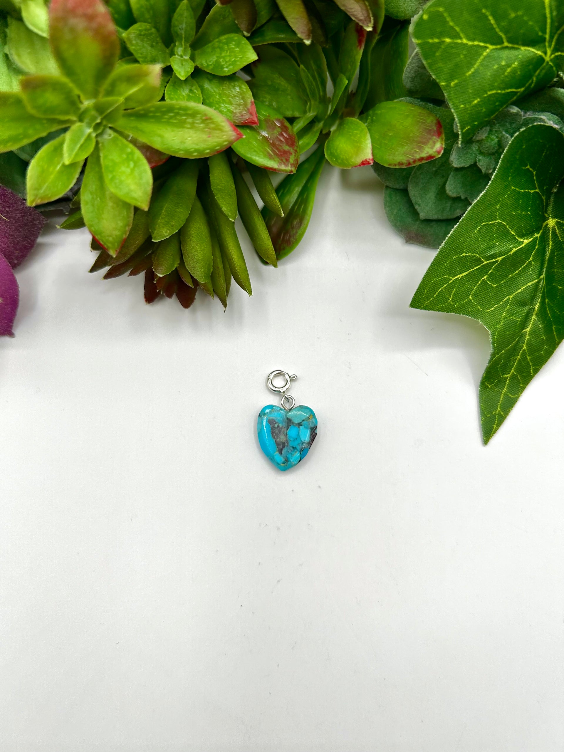 Navajo Made Mohave Turquoise & Sterling Silver Charms