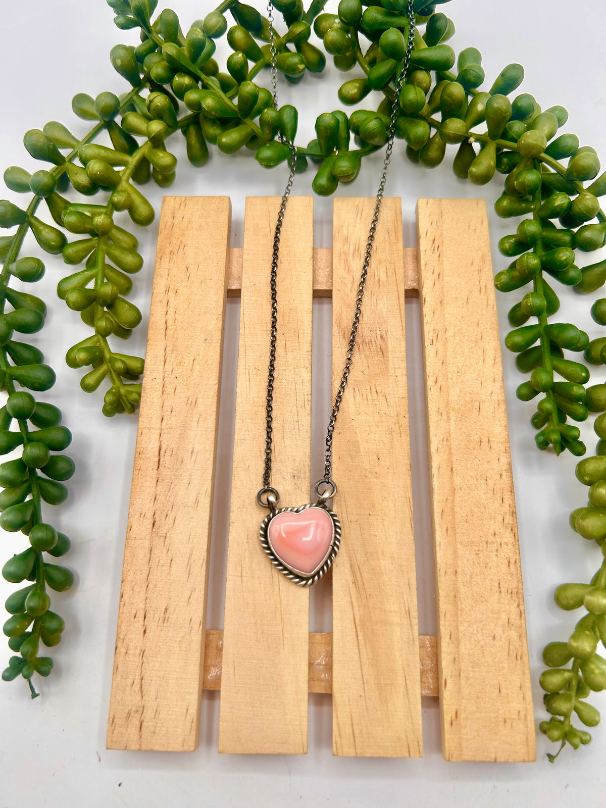 Larson Chee Pink Conch & Sterling Silver Necklace