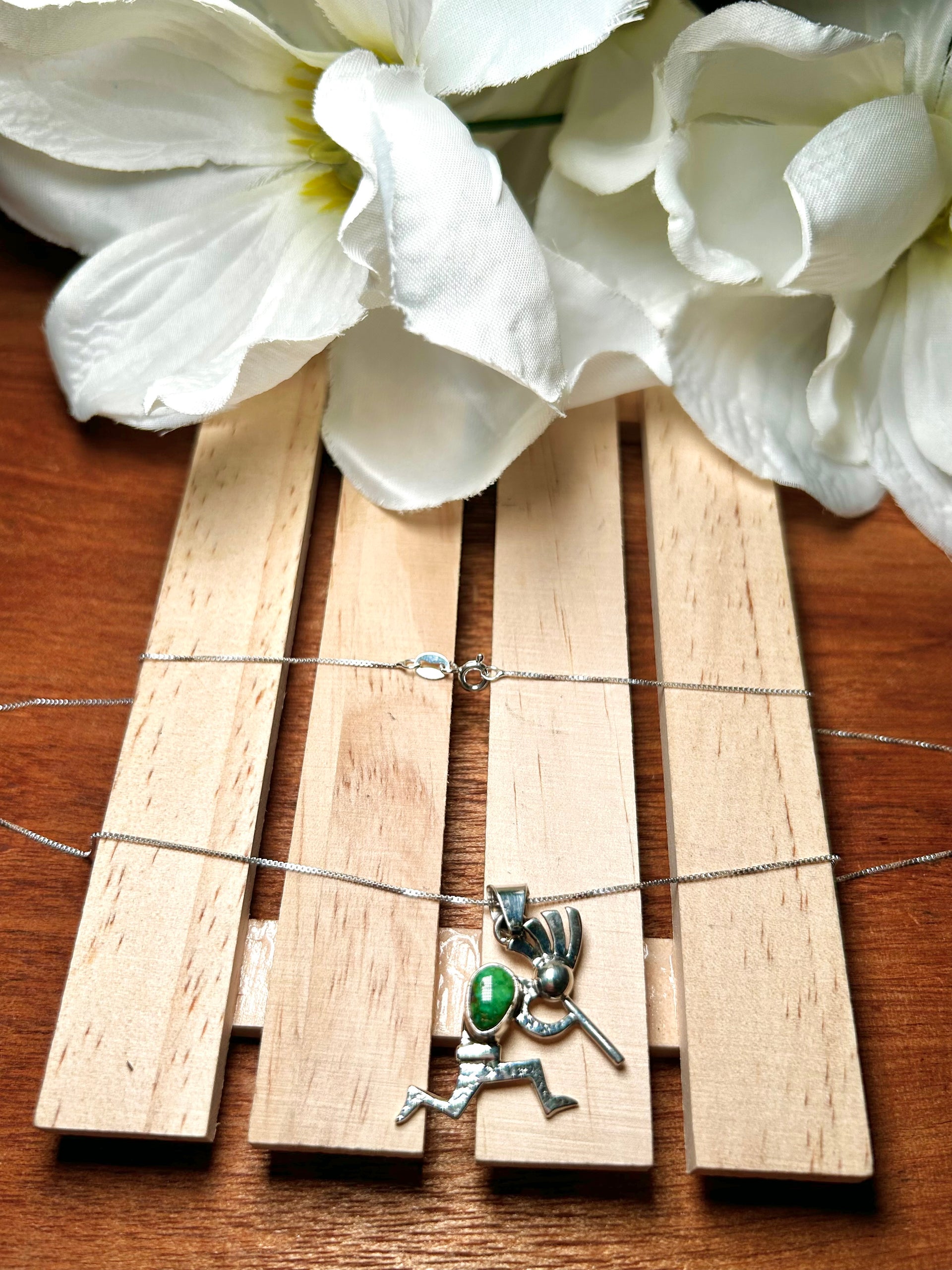 Navajo Made Sonoran Mountain Turquoise & Sterling Sliver Necklace