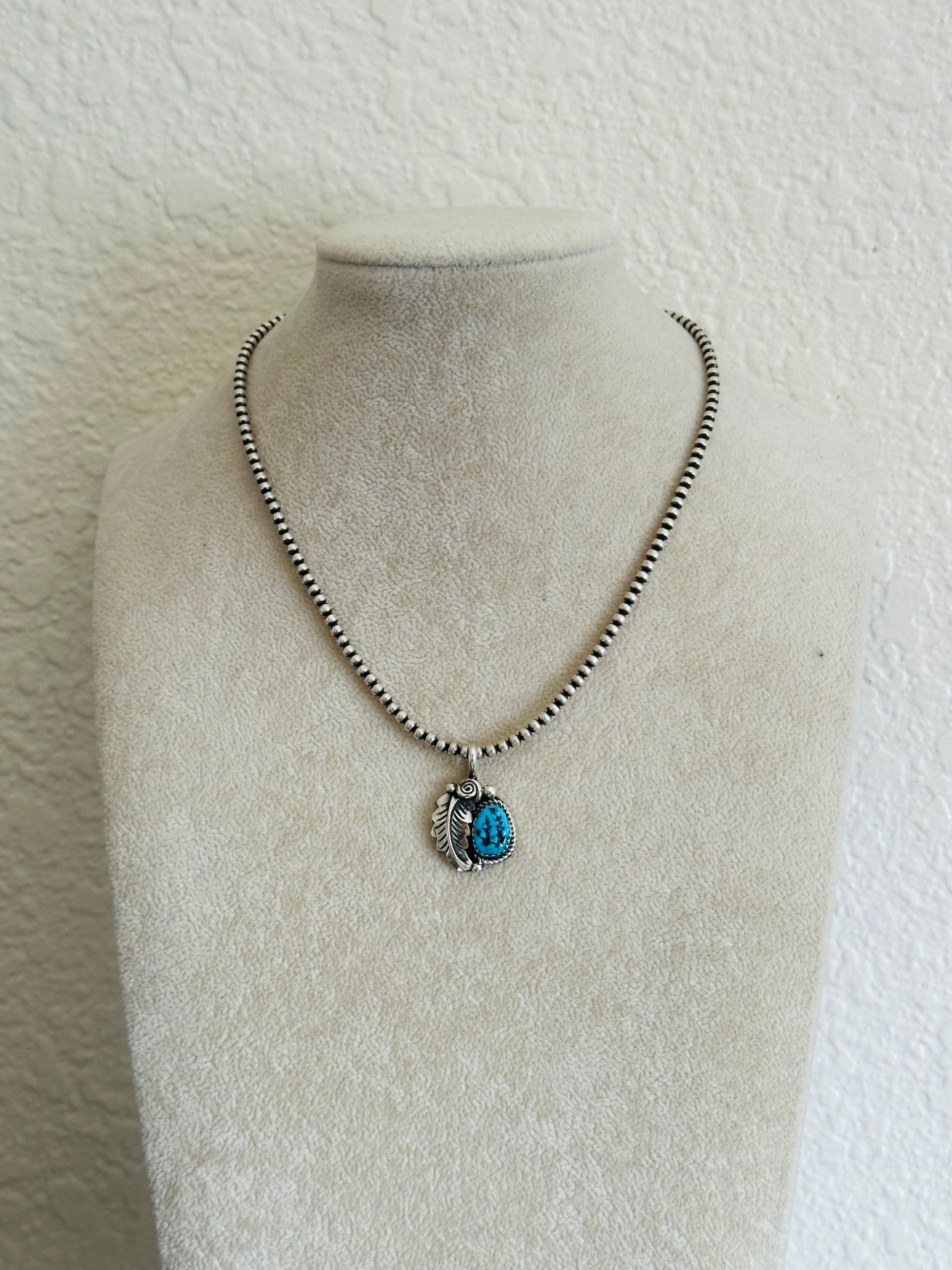 Julia Etsitty Kingman Turquoise & Sterling Silver Pendants