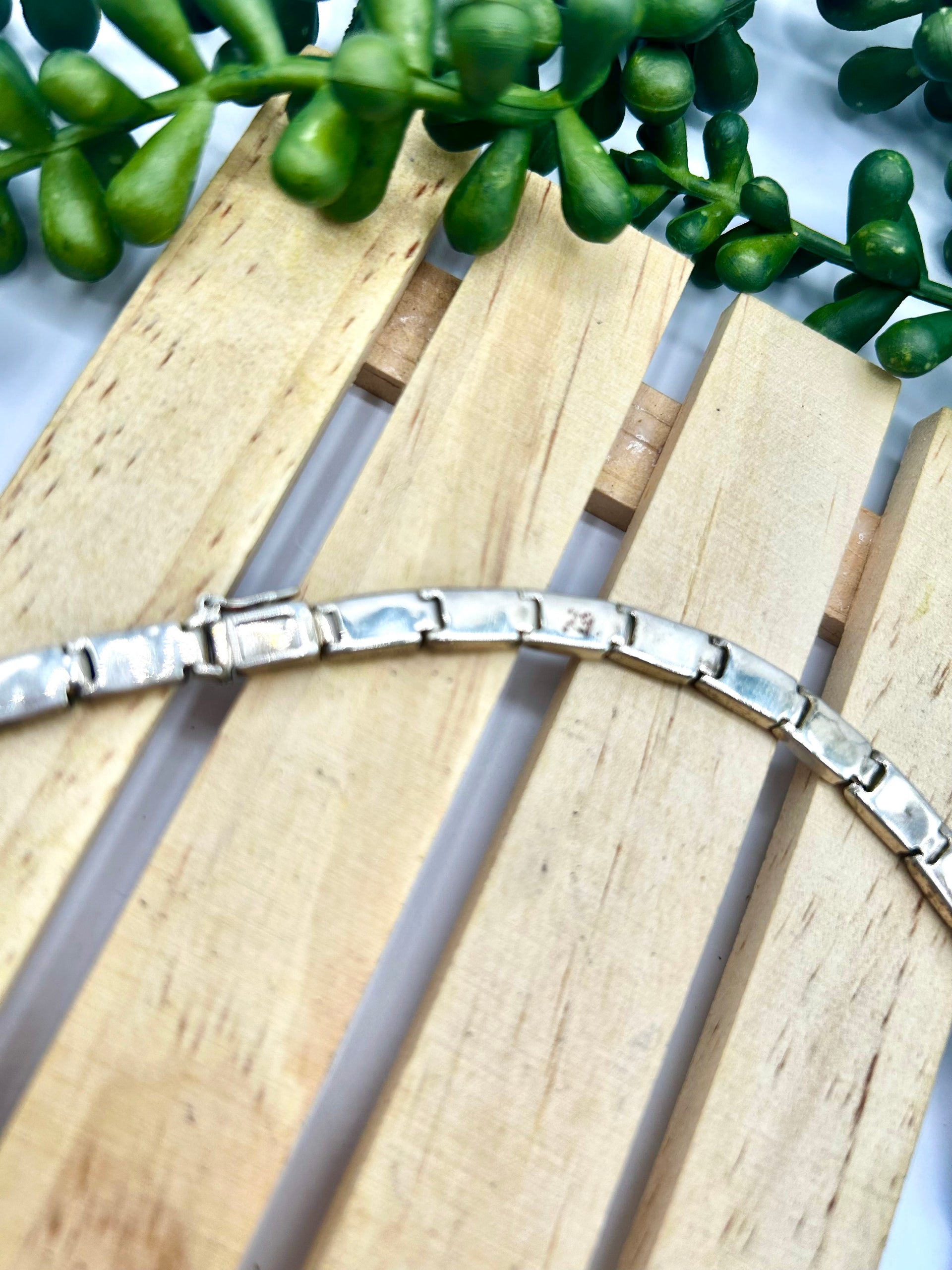 Navajo Made Opal & Sterling Silver Necklace
