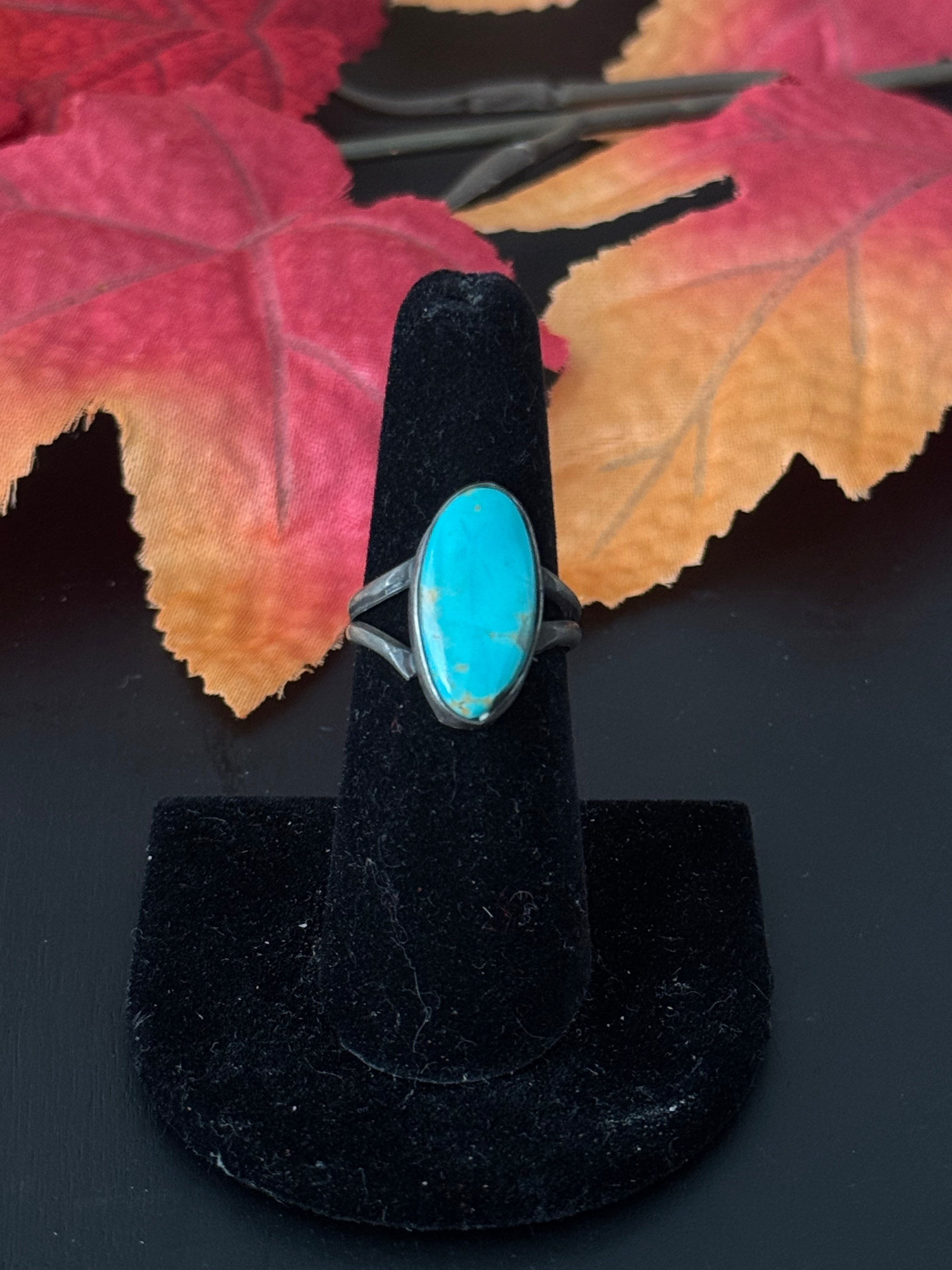 Navajo Made Royston Turquoise & Sterling Silver Ring