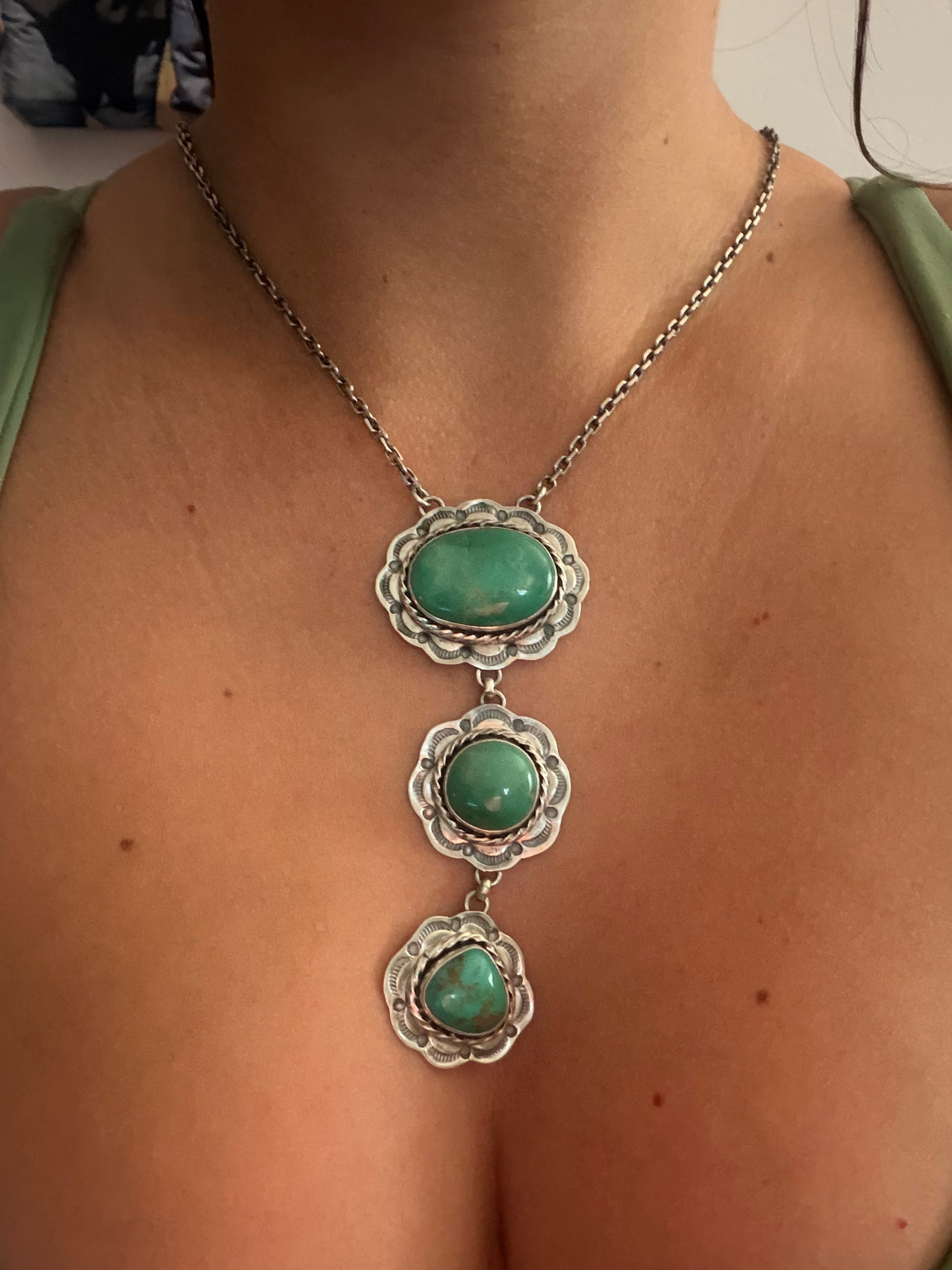 Larry Kaye Kingman Turquoise & Sterling Silver Necklace