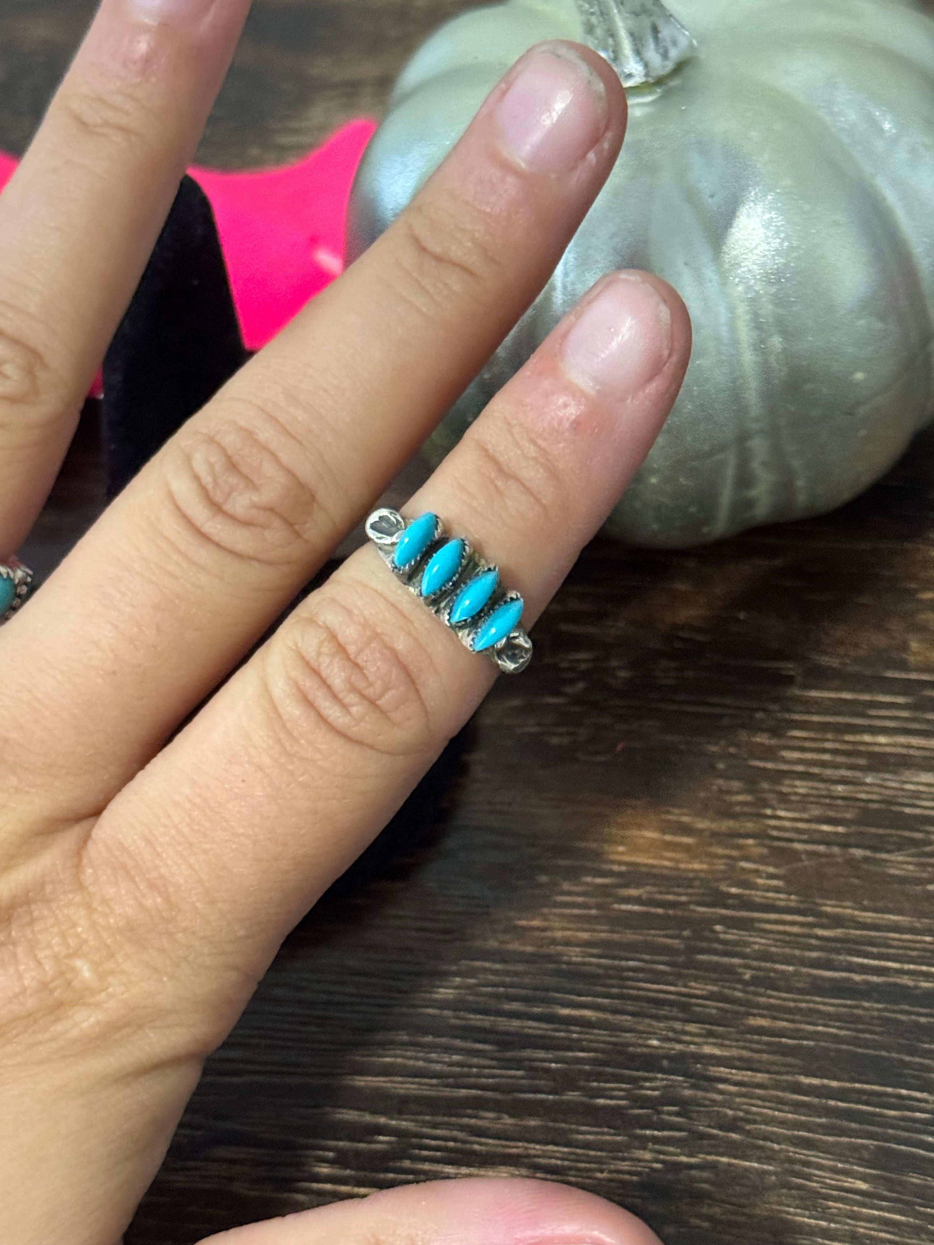 Zuni Made Turquoise & Sterling Silver Ring