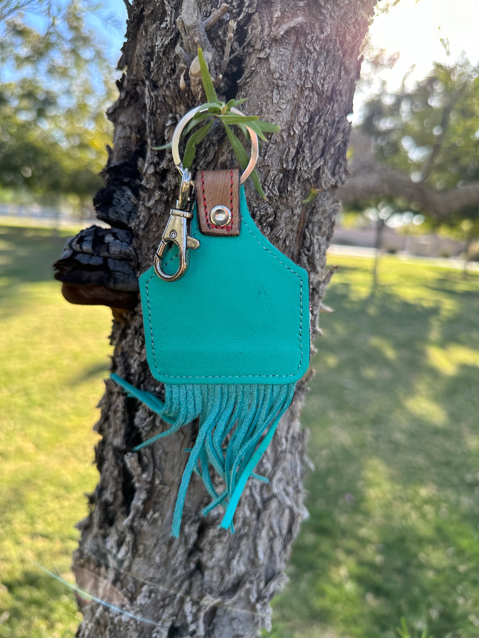 Genuine Tooled Leather Key Chain