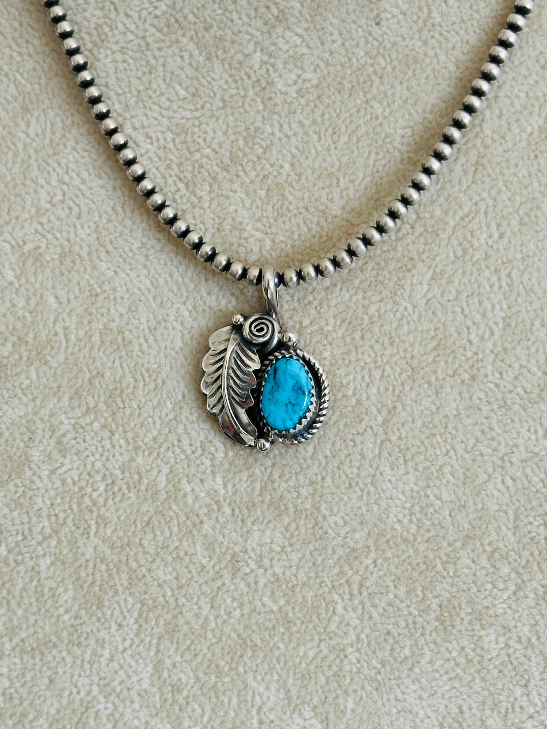Julia Etsitty Kingman Turquoise & Sterling Silver Pendants