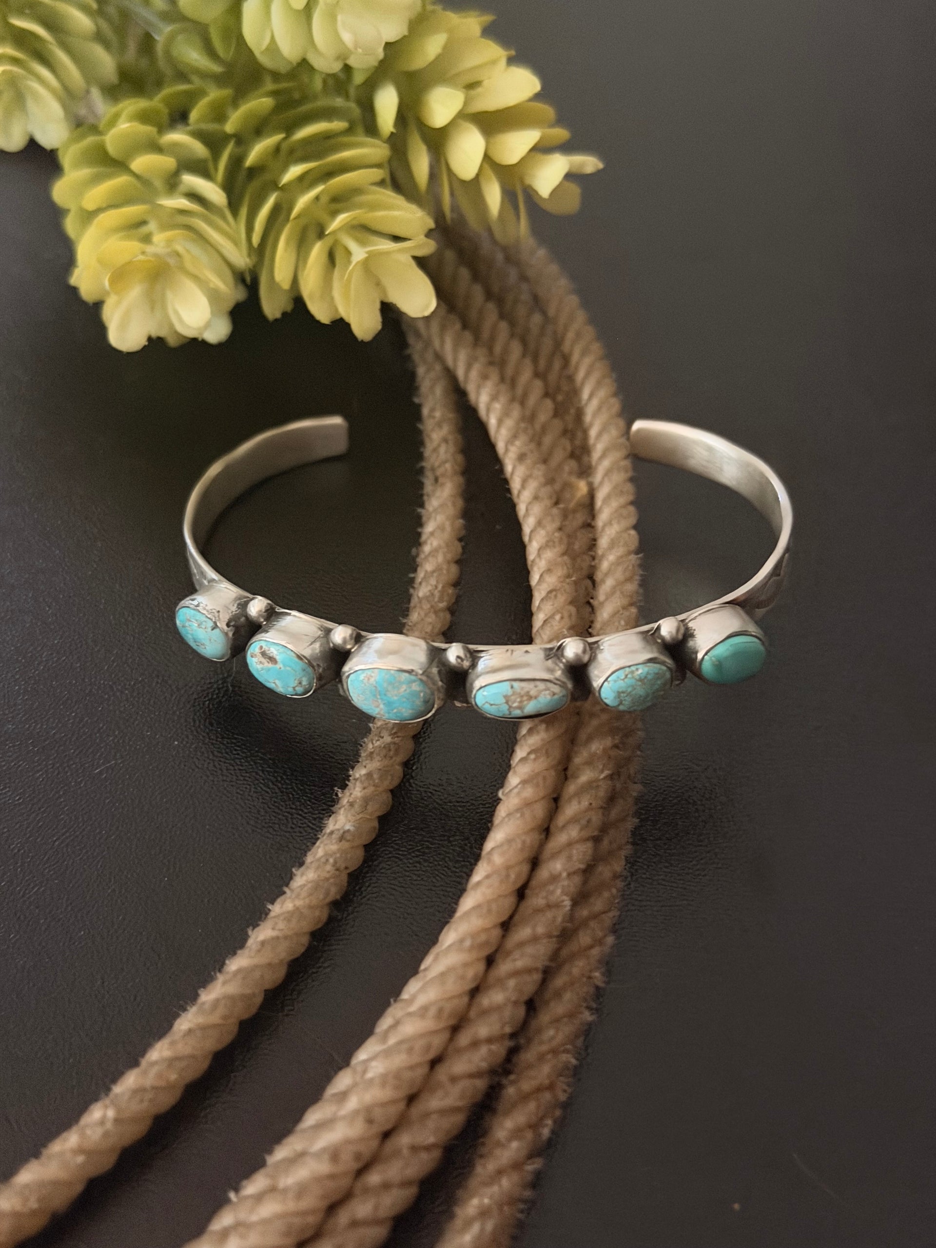 Danny Henio Royston Turquoise & Sterling Silver Cuff Bracelet
