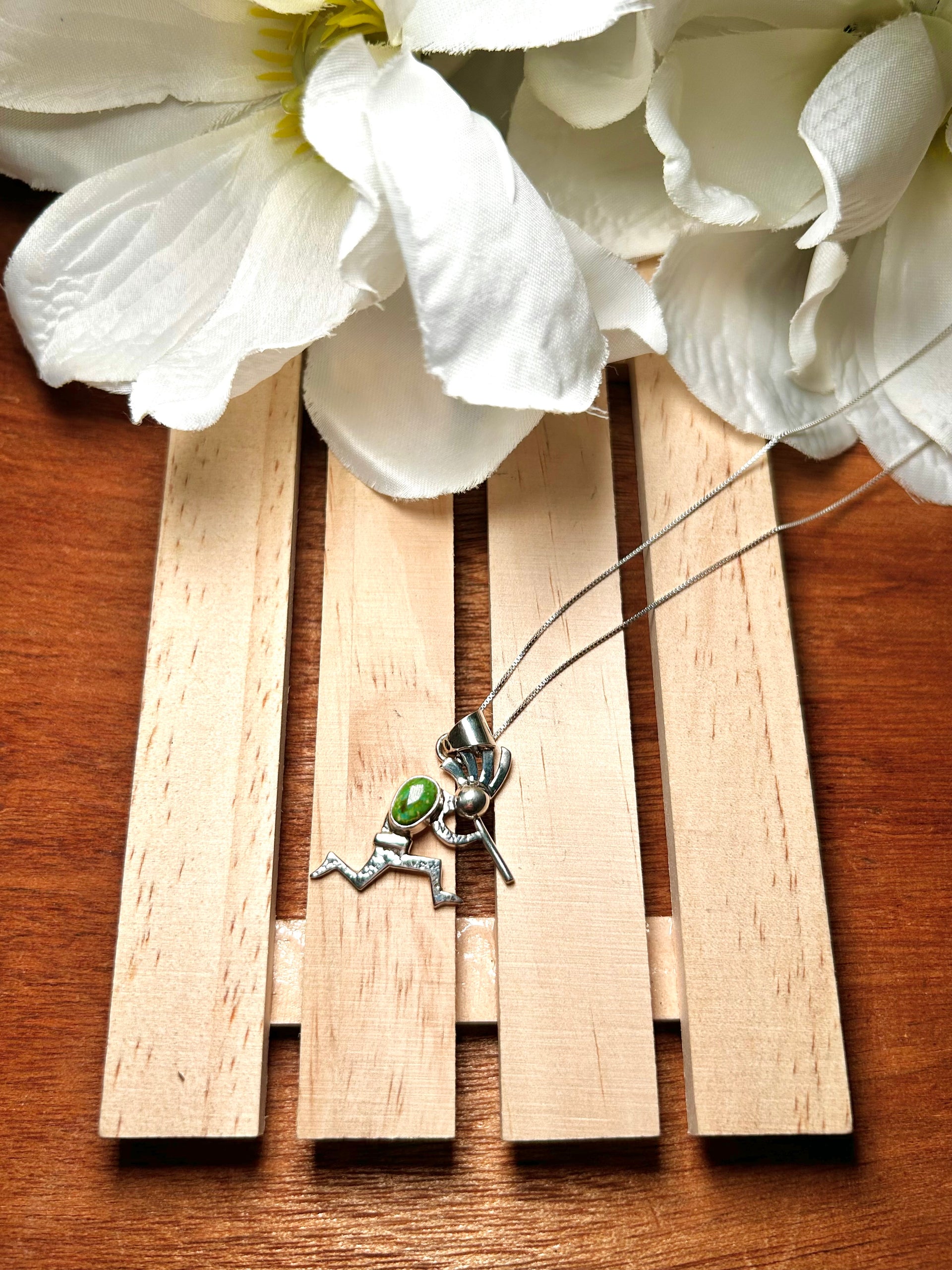 Navajo Made Sonoran Mountain Turquoise & Sterling Sliver Necklace