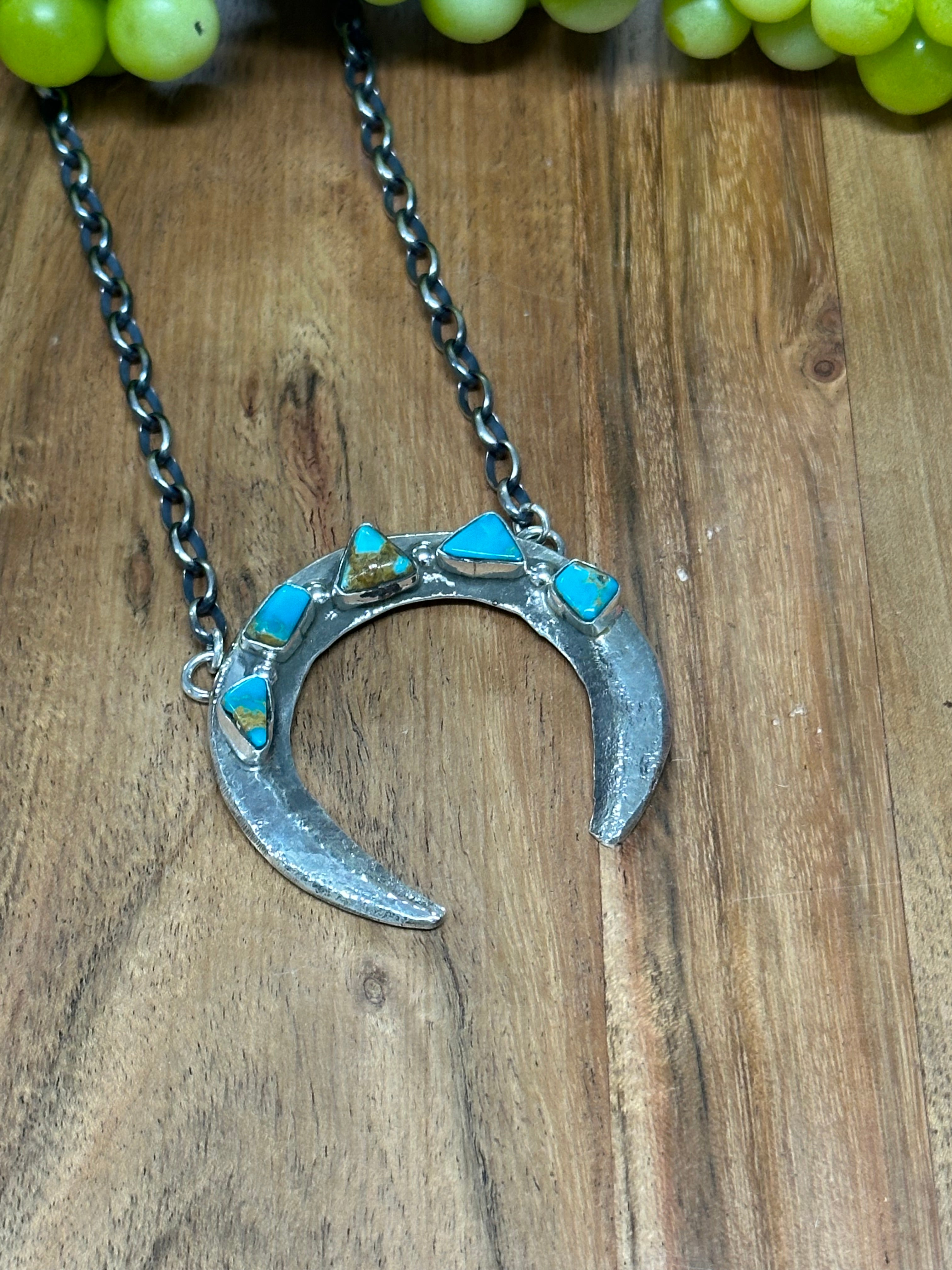 Jude Candalaria Royston Turquoise & Sterling Silver Naja Necklace