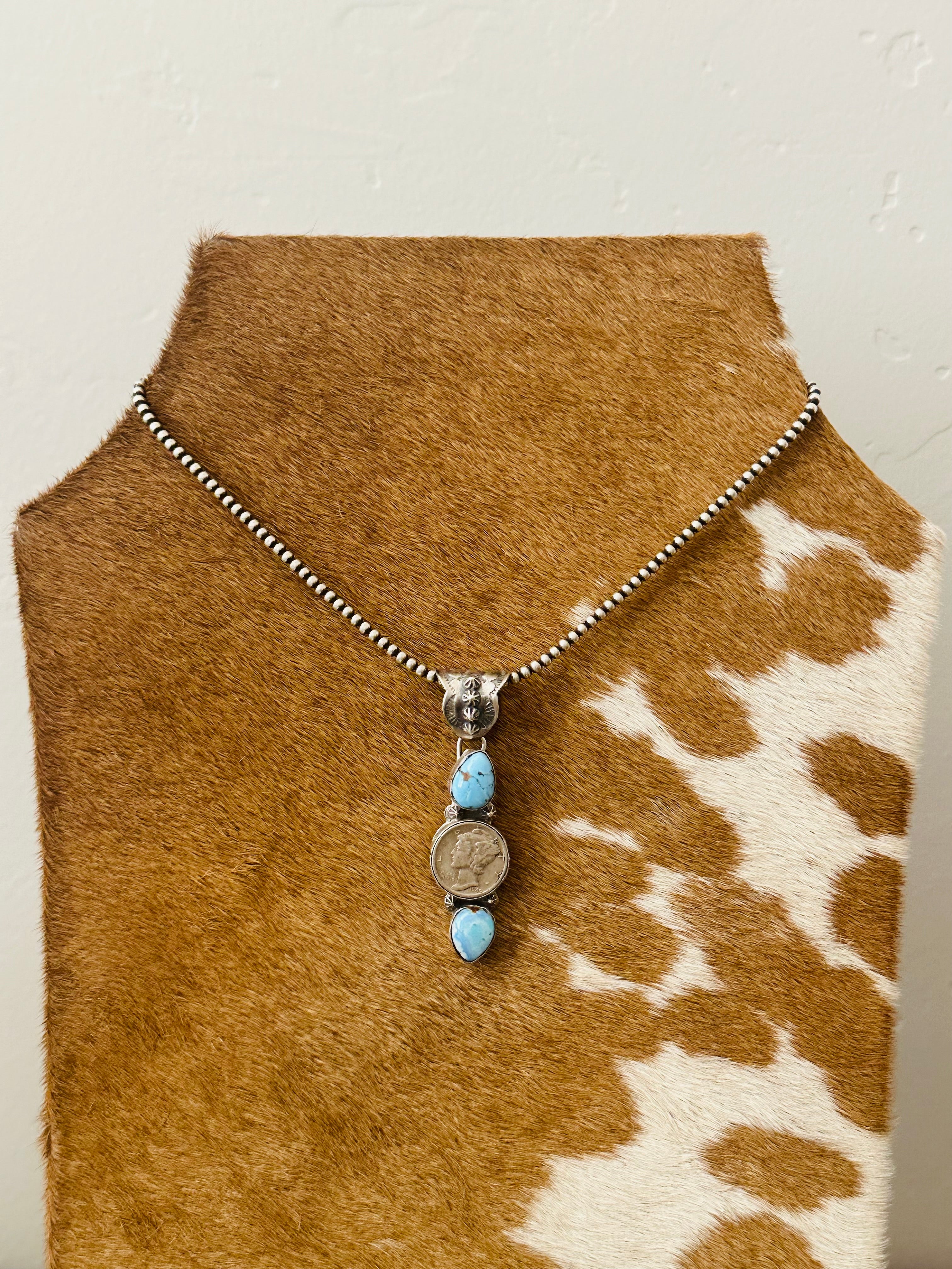 Boyd Ashley Golden Hills Turquoise & Sterling Silver Pendant