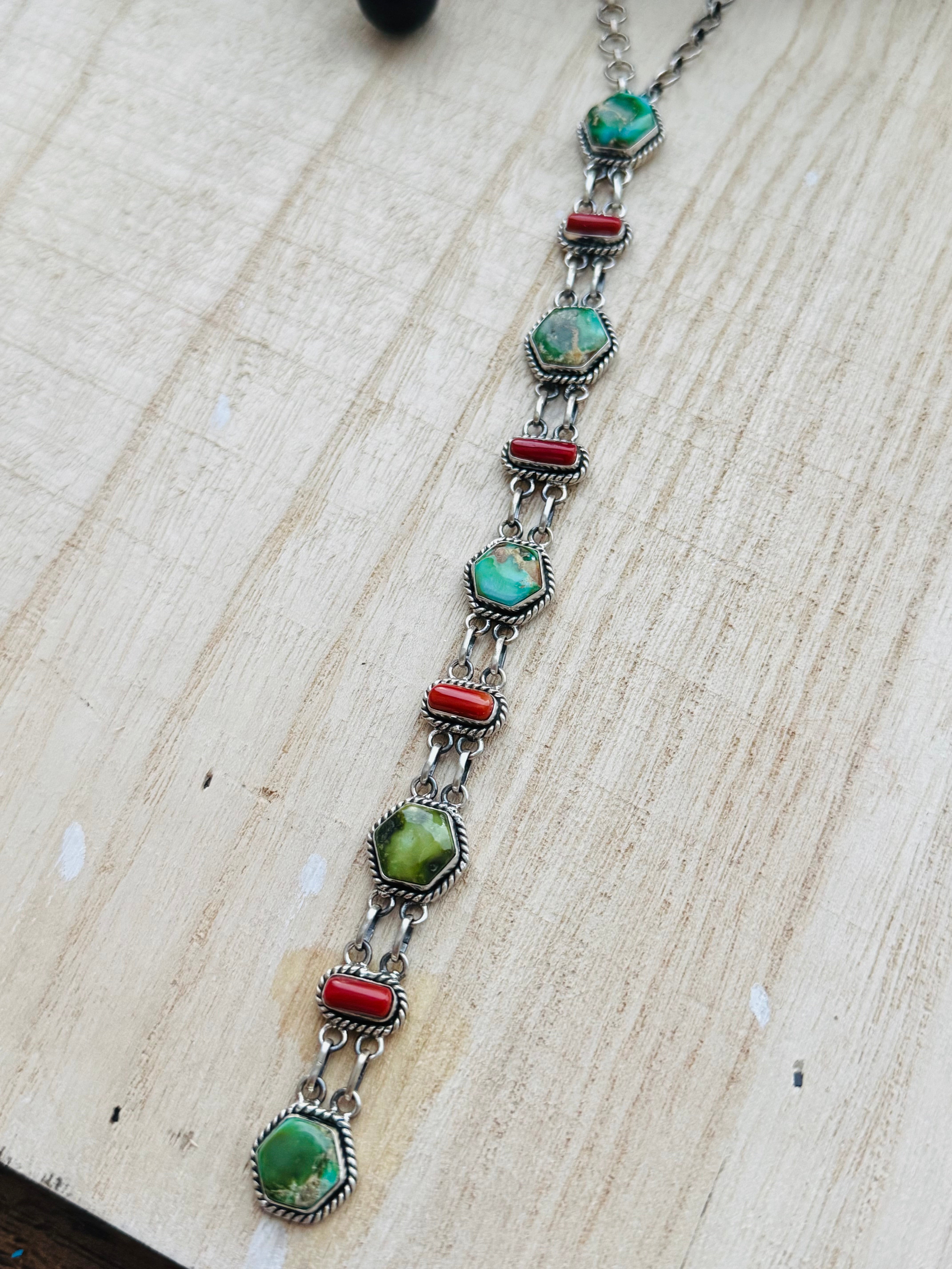 Southwest Made Multi Stone & Sterling Silver Necklace