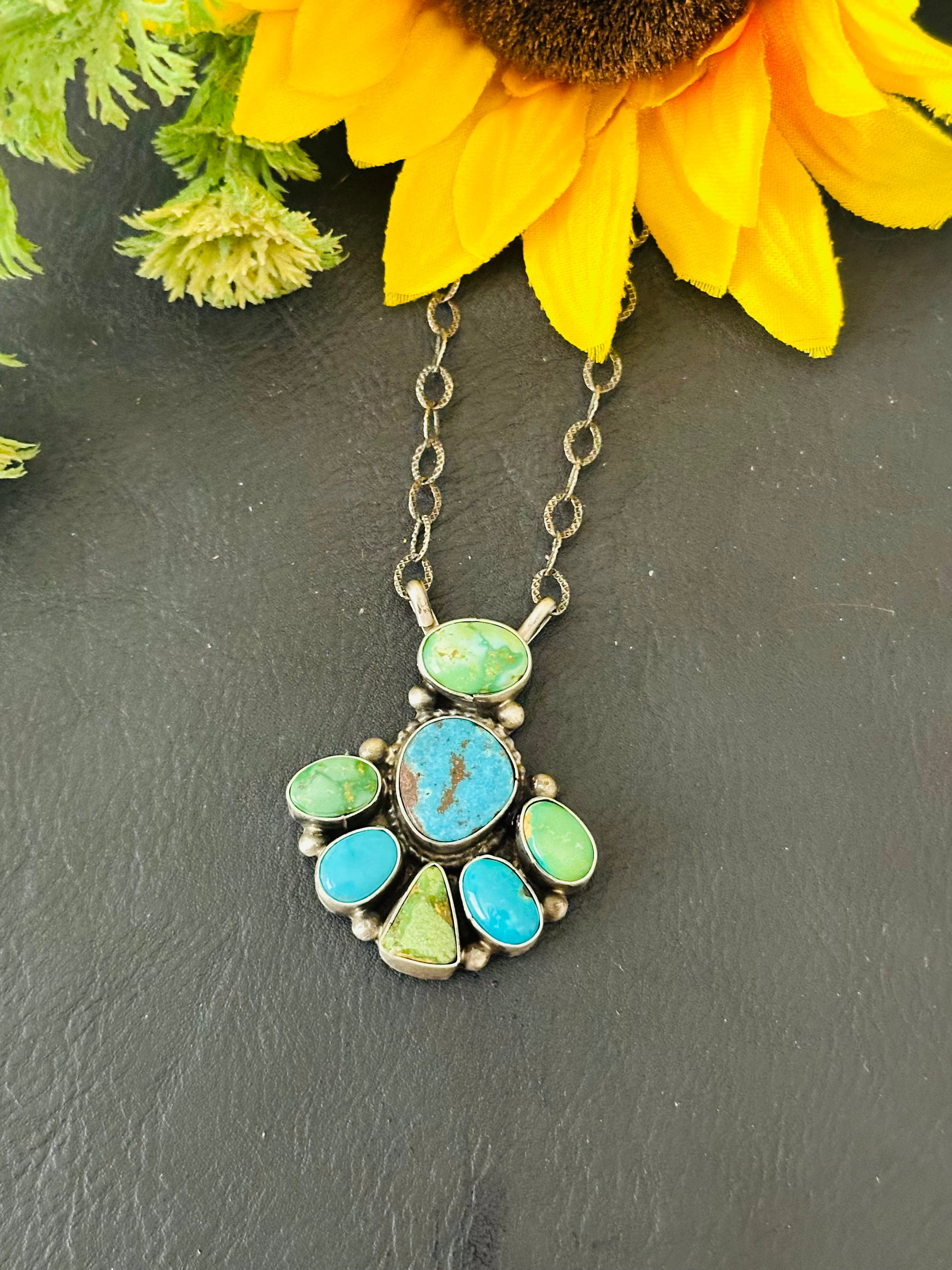 Lorenzo Juan Multi Turquoise & Sterling Silver Necklace