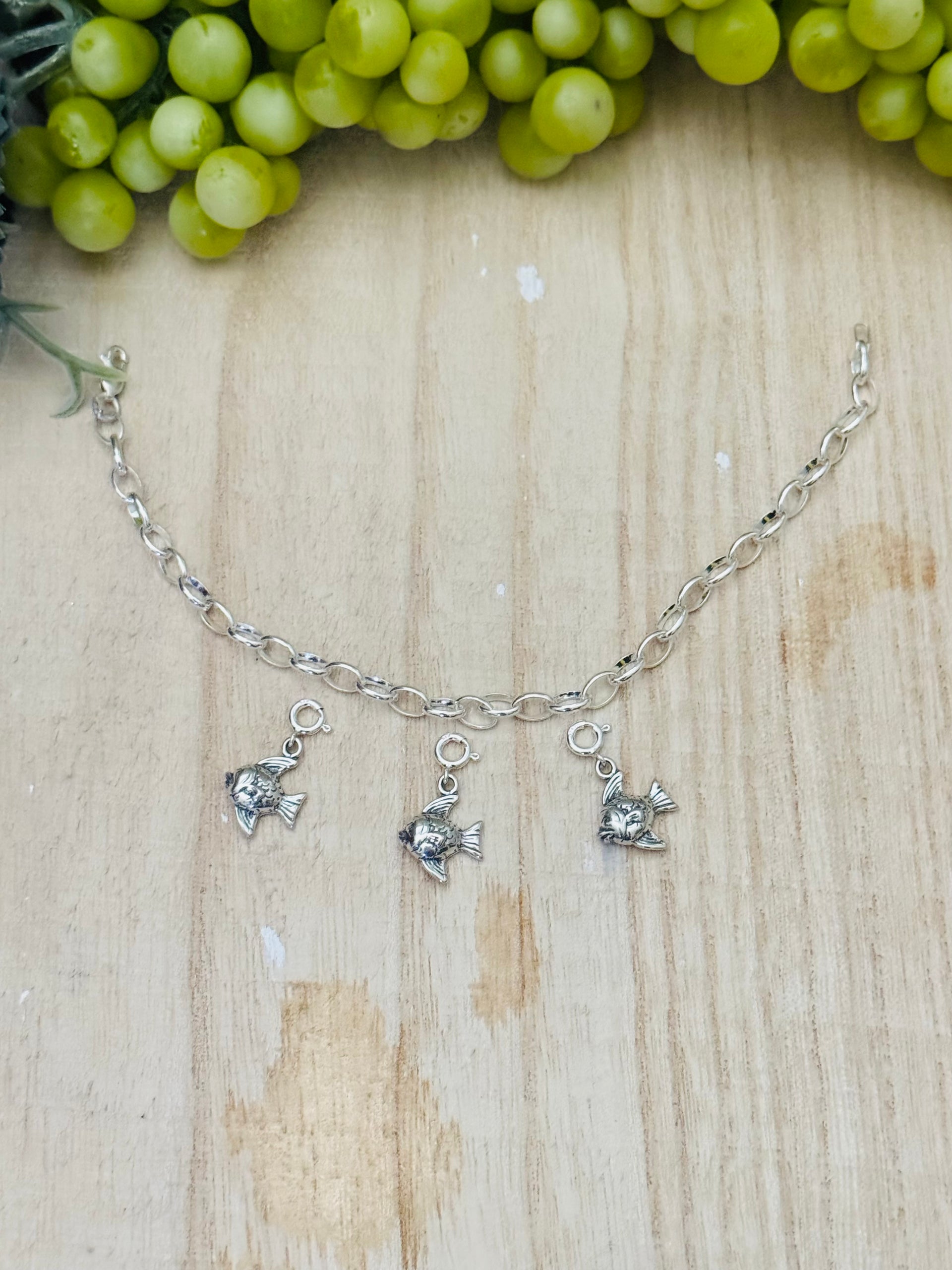 Navajo Made Sterling Silver Fish Cast Charms