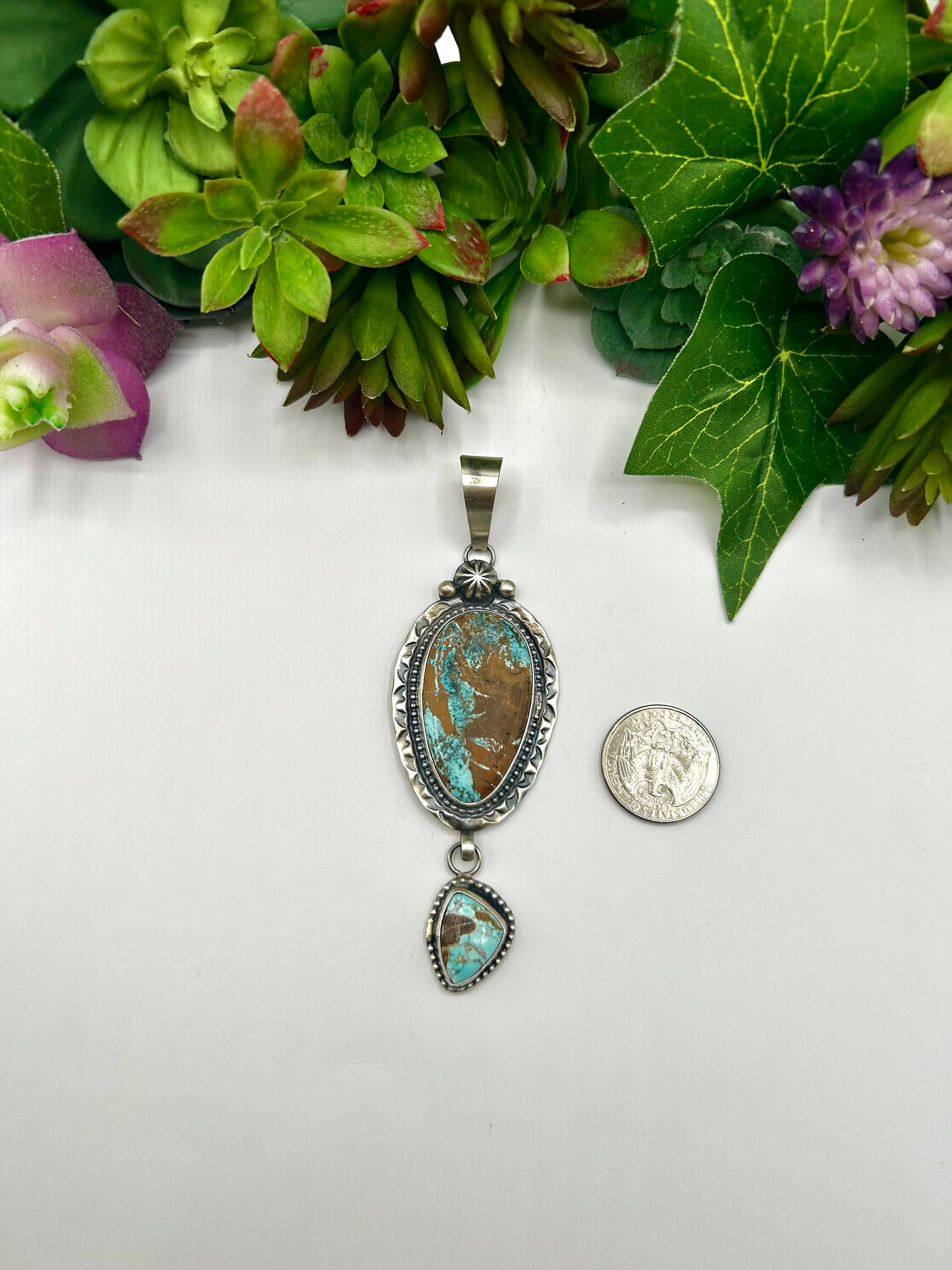 Kobe Martinez Pilot Mountain Turquoise & Sterling Silver Pendant