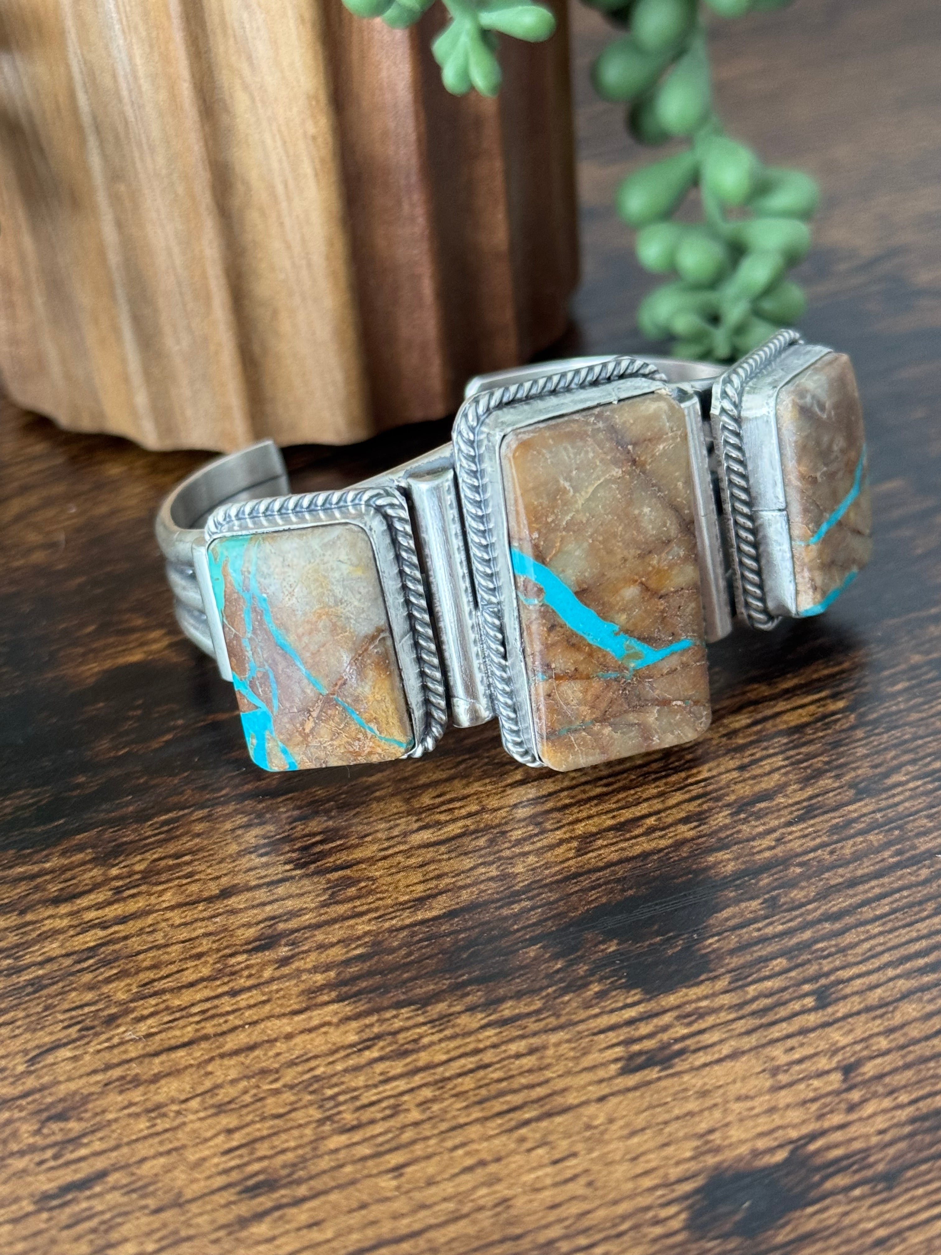 Jon Nelson Boulder Turquoise & Sterling Silver Cuff Bracelet