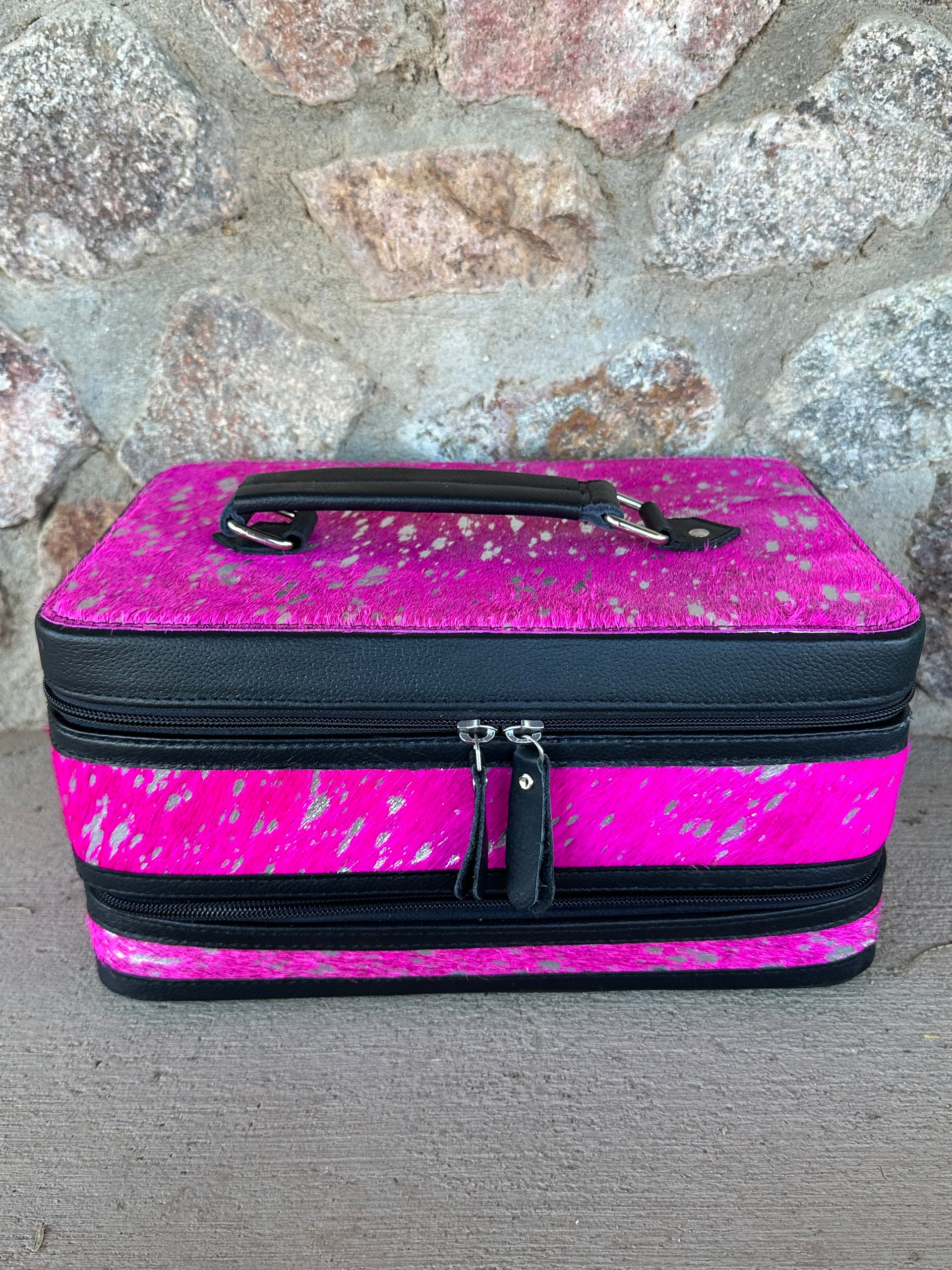 Genuine Leather Cowhide Jewelry Box