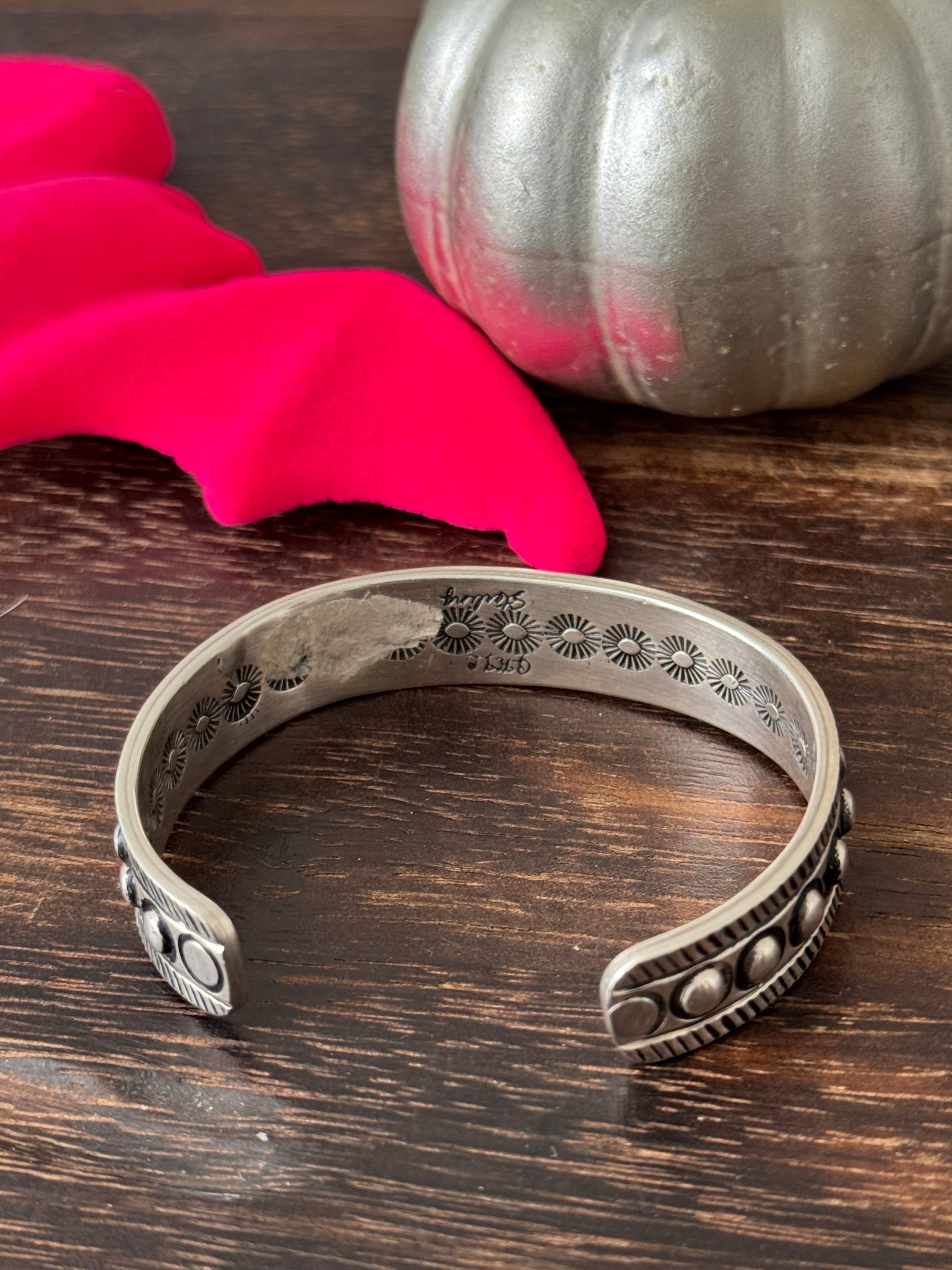 Navajo Made Sterling Silver Cuff Bracelet