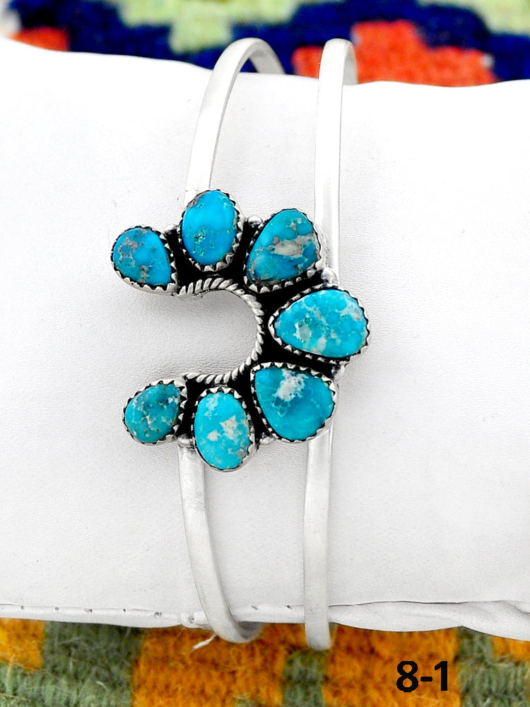 Southwest Made White Water Turquoise Cuff Bracelet