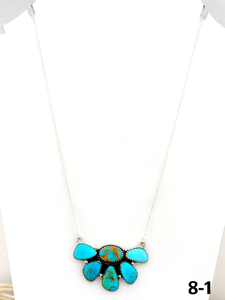 Southwest Made Santa Maria Turquoise & Sterling Silver Necklace