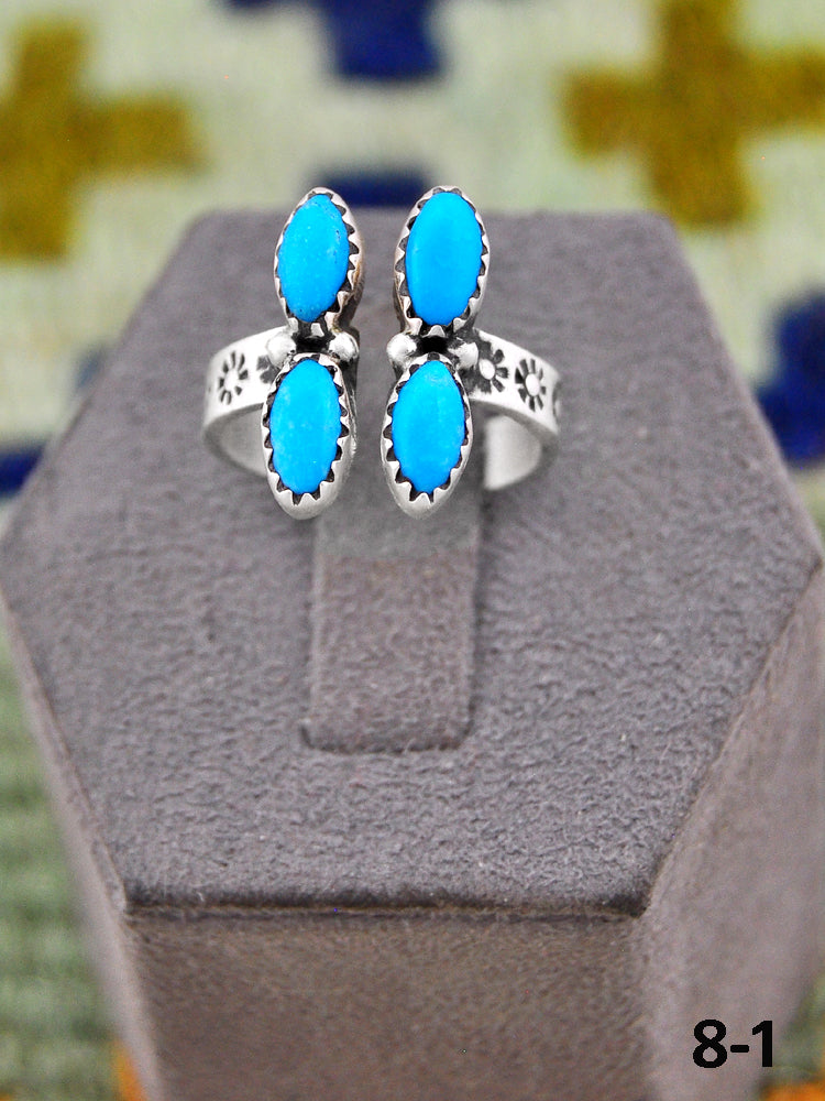 Southwest Handmade Kingman Turquoise & Sterling Silver Ring