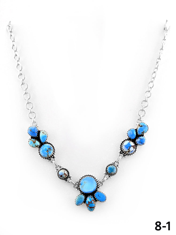 Southwest Handmade Golden Hills & Sterling Silver Necklace