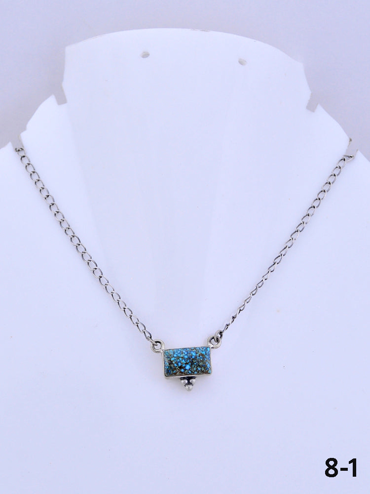 Southwest Made No.8 Turquoise & Sterling Silver Necklace