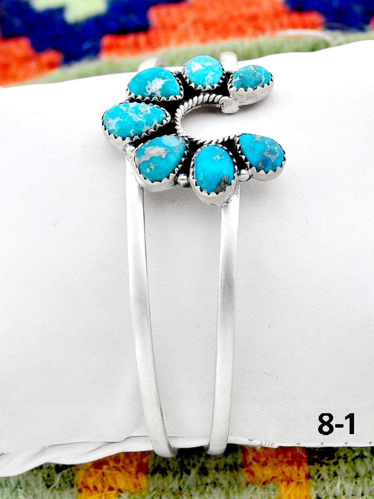 Southwest Made White Water Turquoise Cuff Bracelet