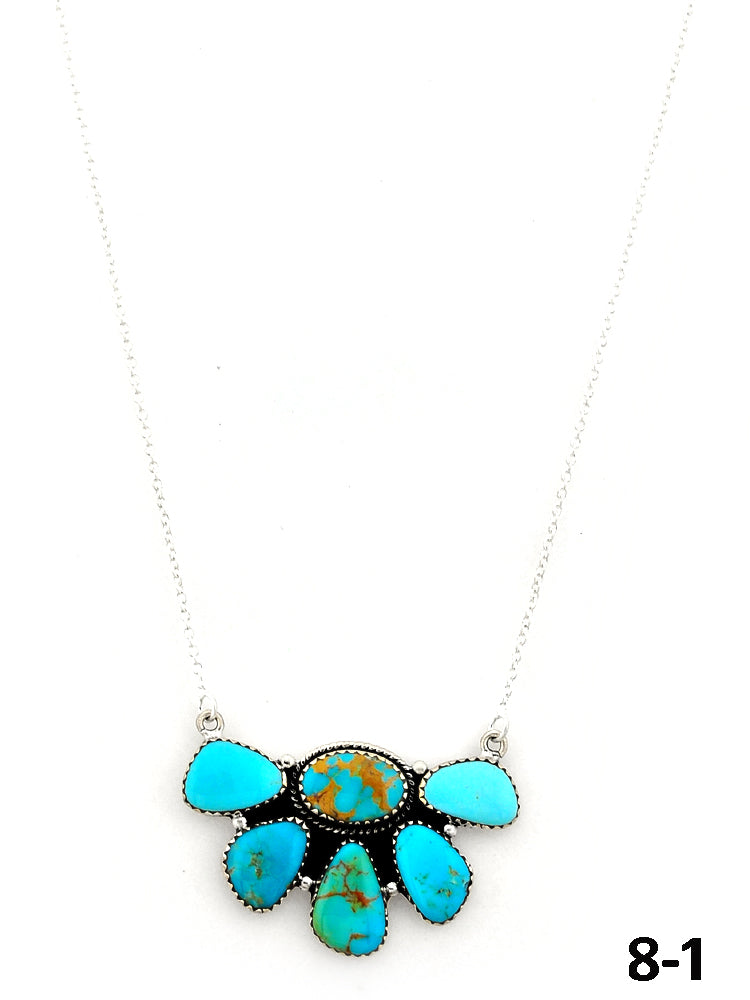 Southwest Made Santa Maria Turquoise & Sterling Silver Necklace