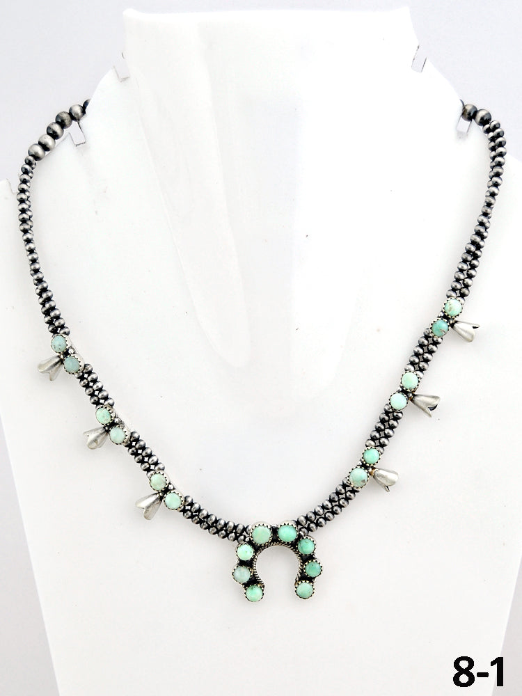 Southwest Made Paloma & Sterling Silver Beaded Necklace