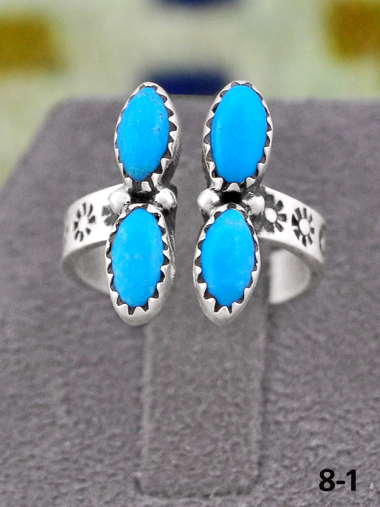 Southwest Handmade Kingman Turquoise & Sterling Silver Ring