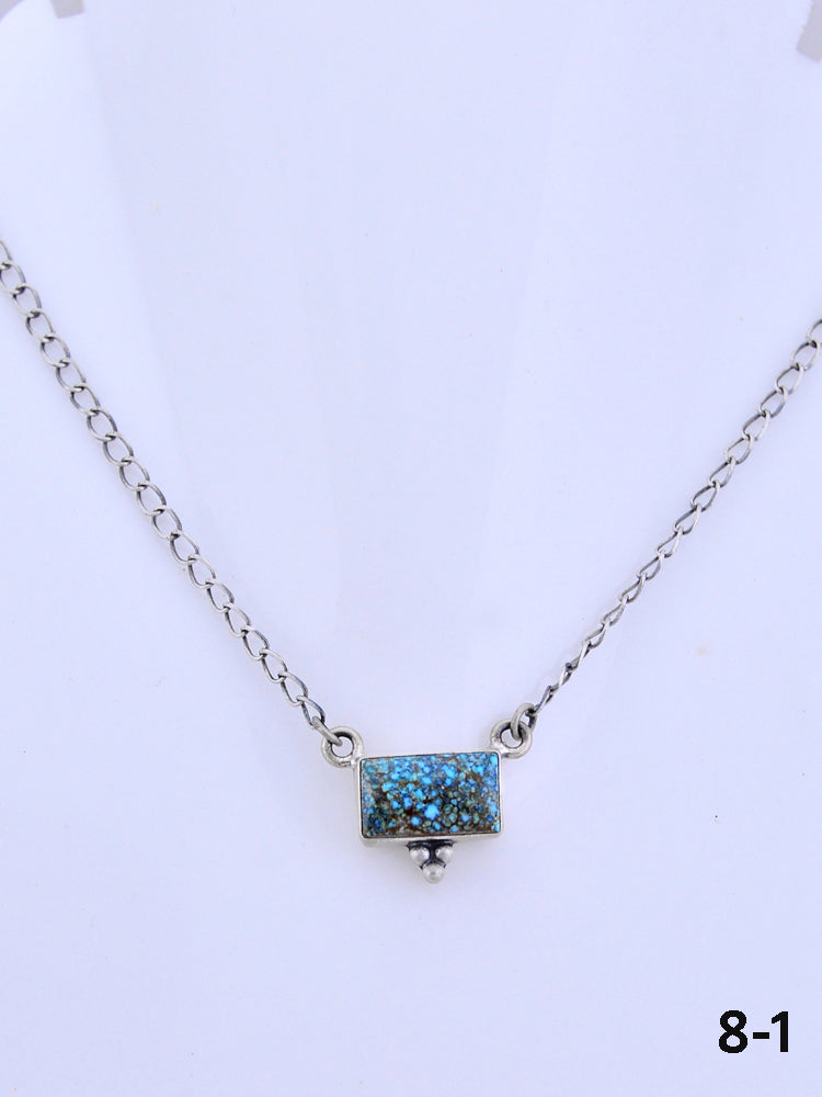 Southwest Made No.8 Turquoise & Sterling Silver Necklace