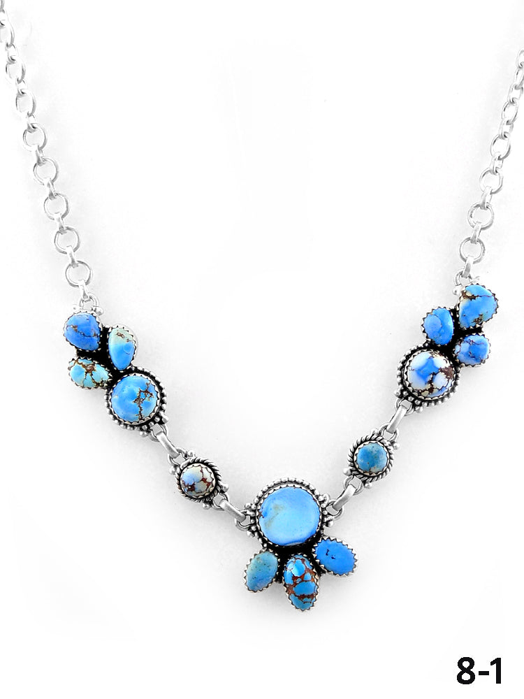 Southwest Handmade Golden Hills & Sterling Silver Necklace