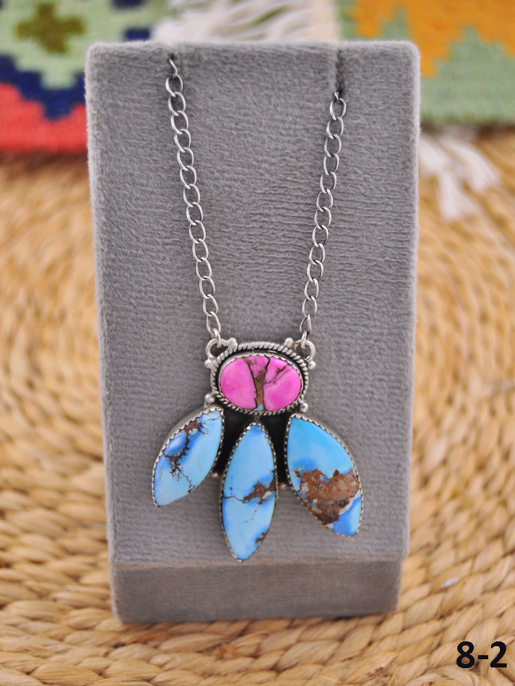 Southwest Handmade Multi Stone & Sterling Silver Necklace