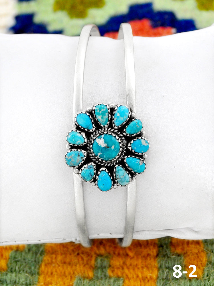 Southwest Made White Water Turquoise Cuff Bracelet