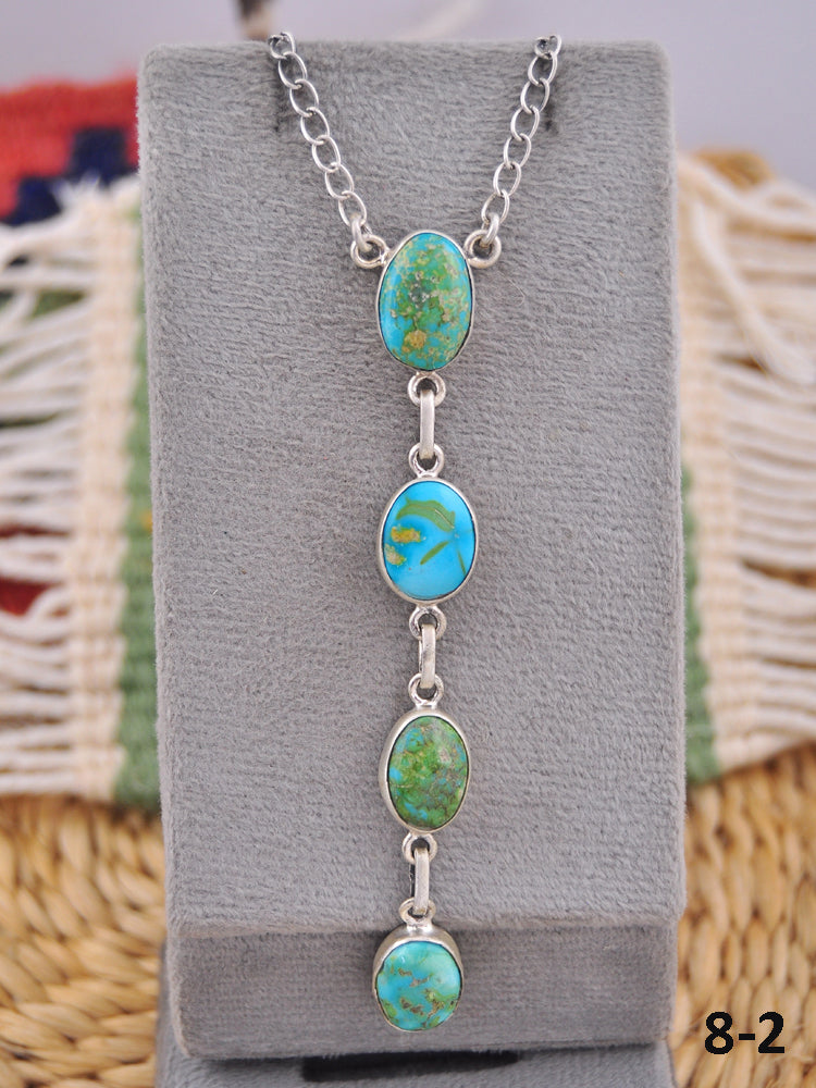 Southwest Made South Hill Turquoise & Sterling Silver Necklace