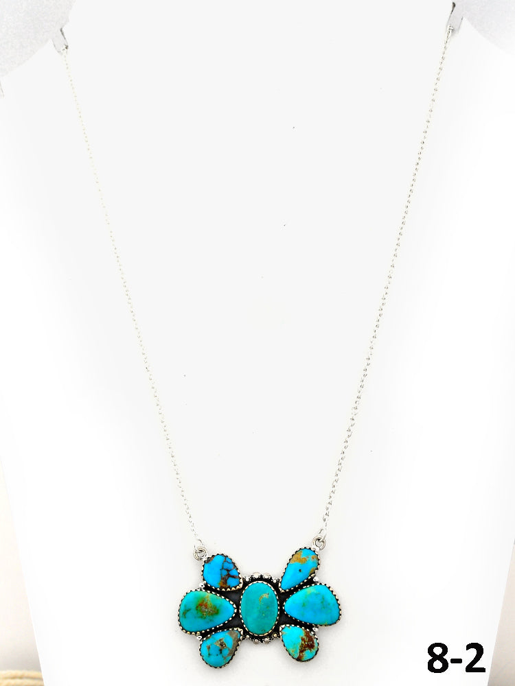 Southwest Made Santa Maria Turquoise & Sterling Silver Necklace