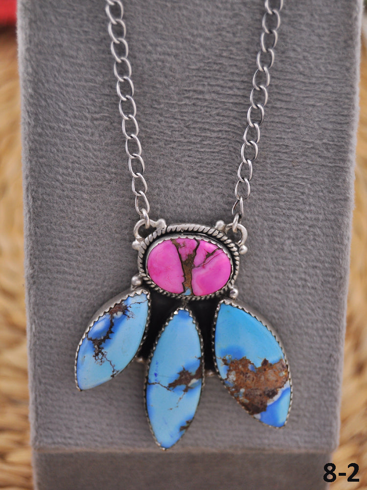 Southwest Handmade Multi Stone & Sterling Silver Necklace