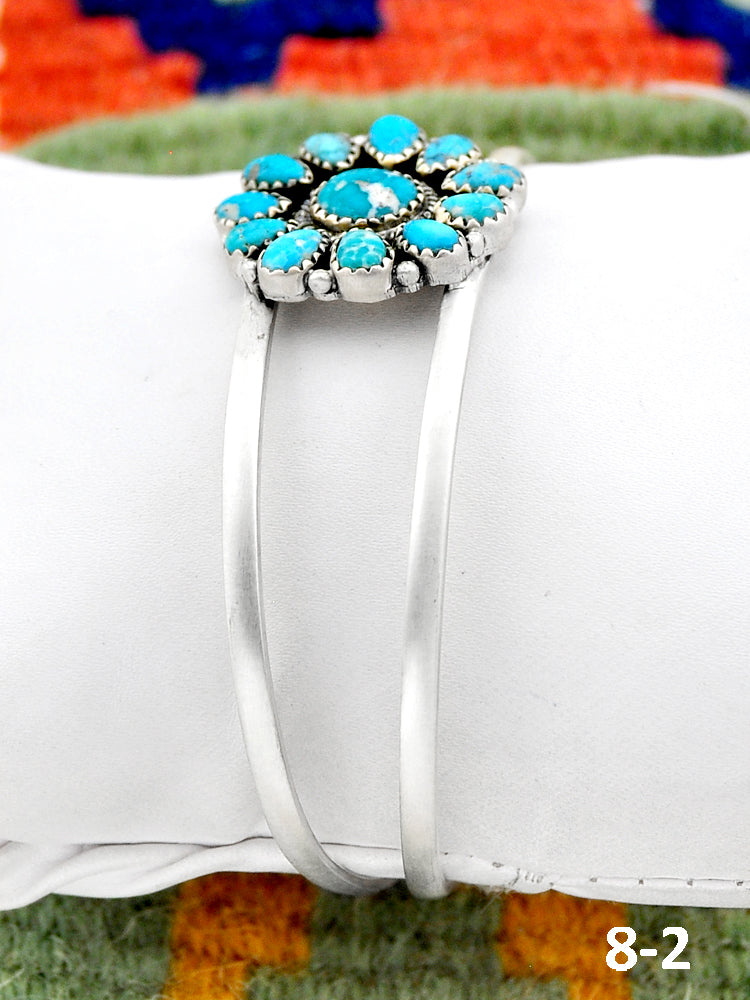 Southwest Made White Water Turquoise Cuff Bracelet