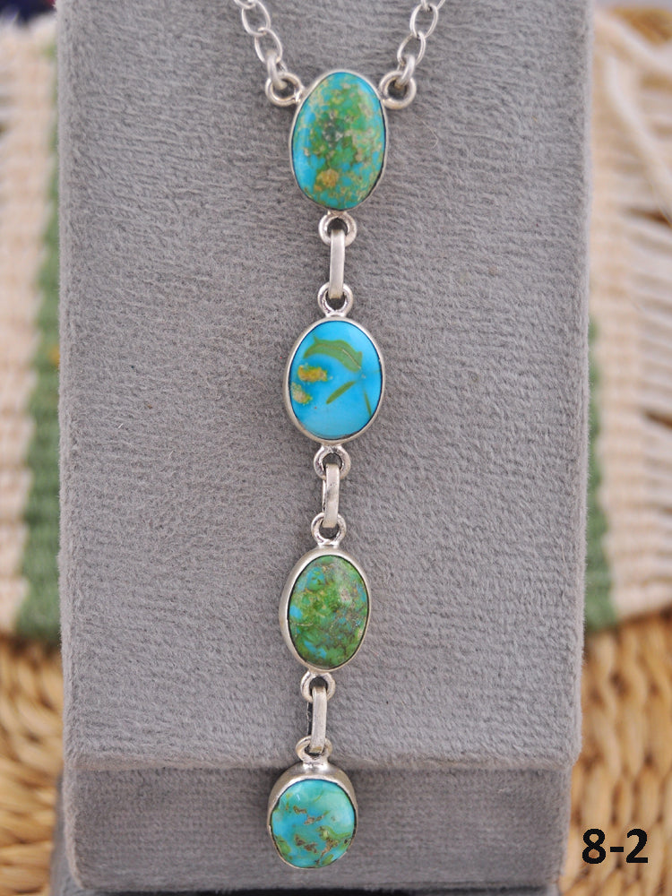 Southwest Made South Hill Turquoise & Sterling Silver Necklace